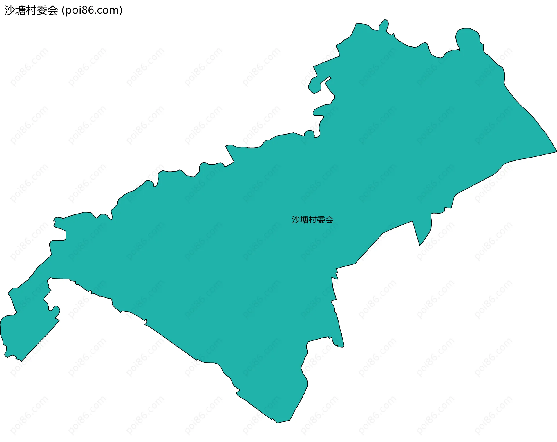 沙塘村委会边界地图