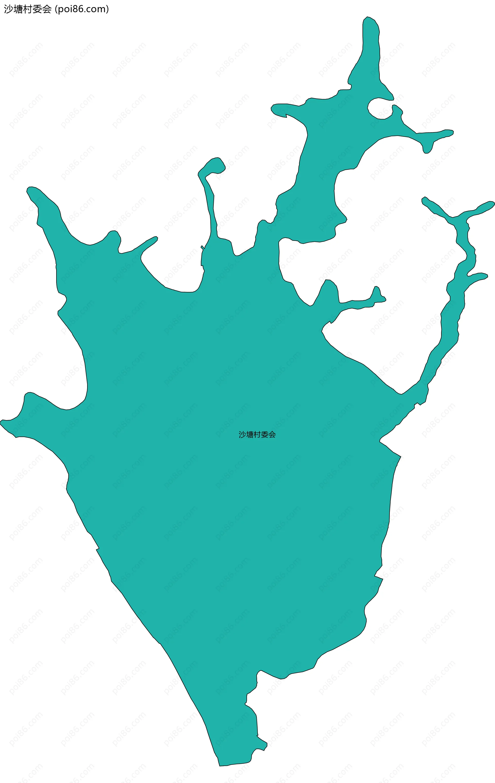 沙塘村委会边界地图