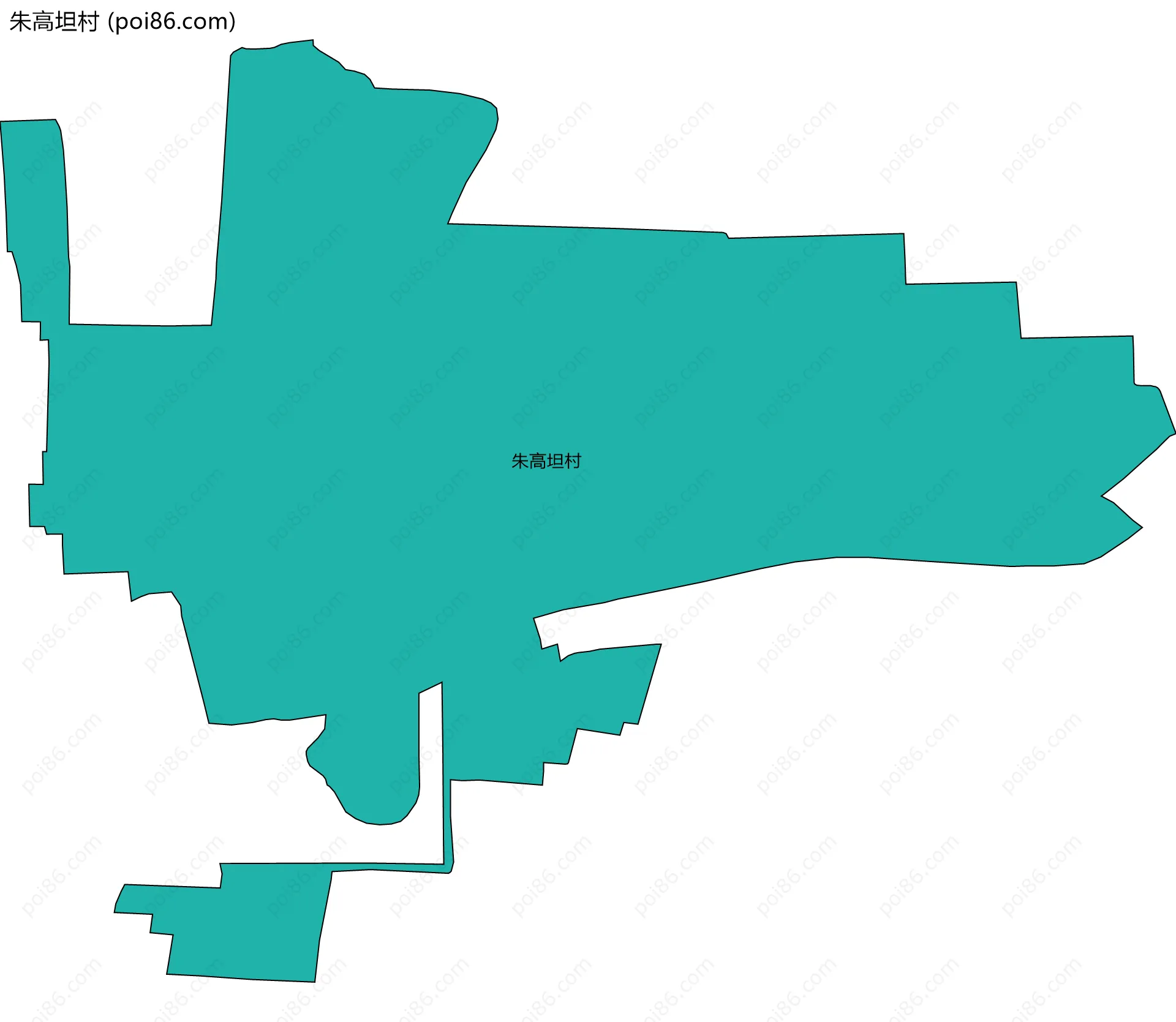 朱高坦村边界地图