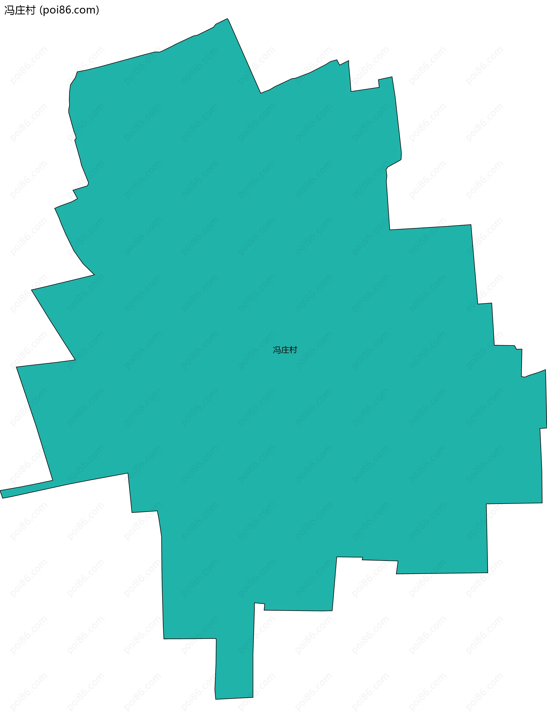 冯庄村边界地图