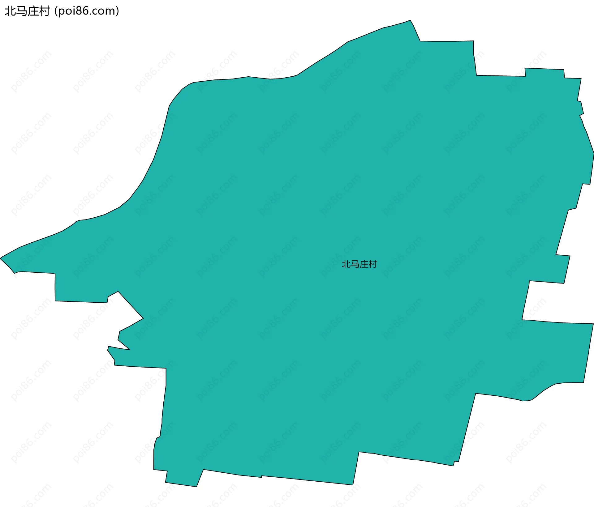 北马庄村边界地图