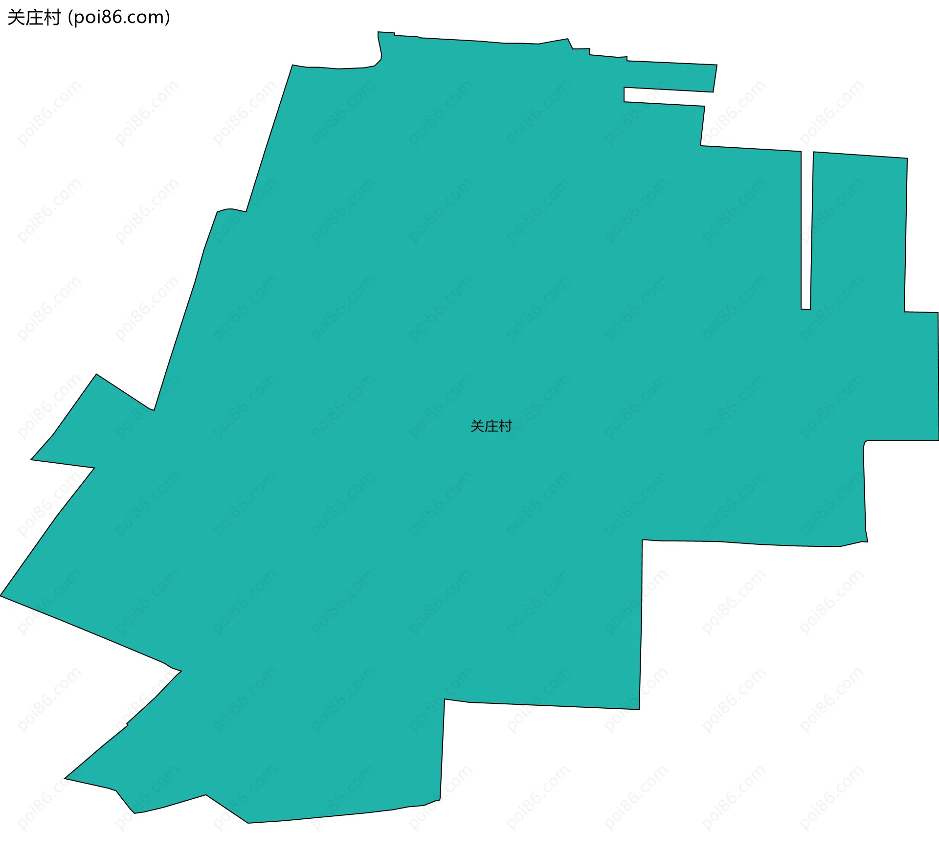 关庄村边界地图