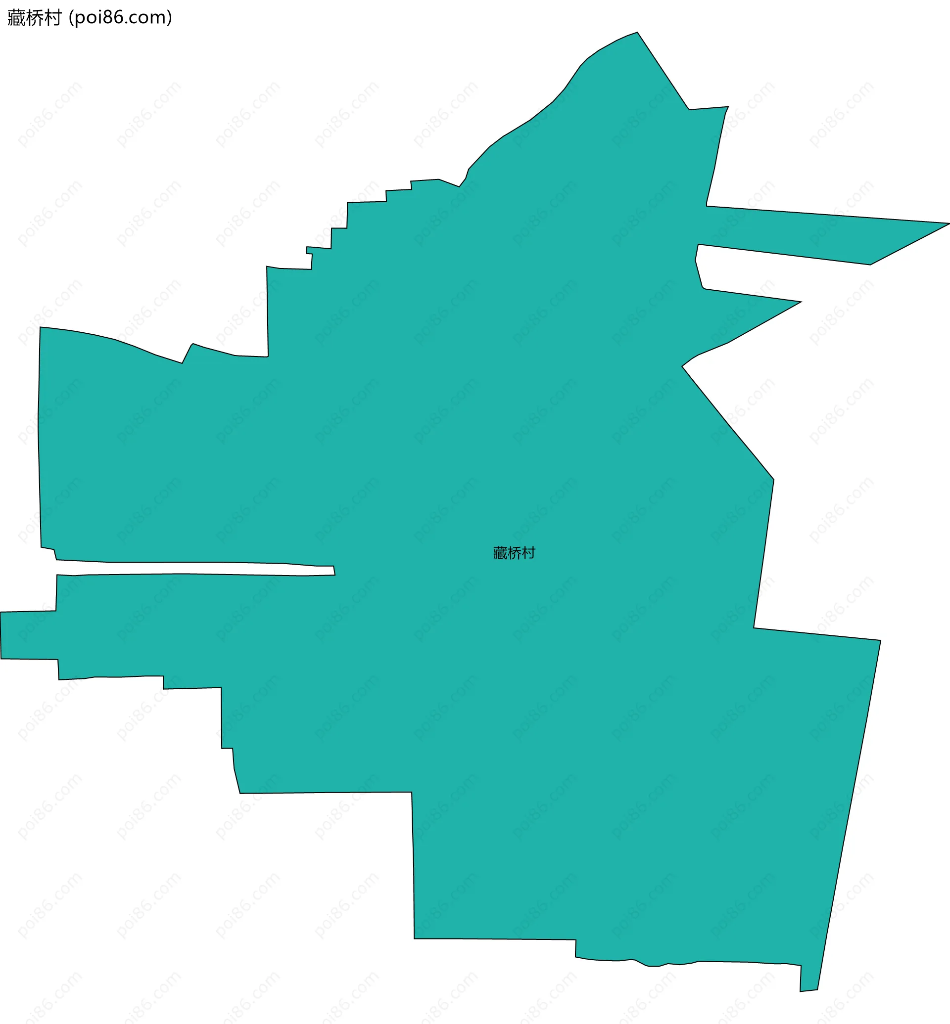 藏桥村边界地图