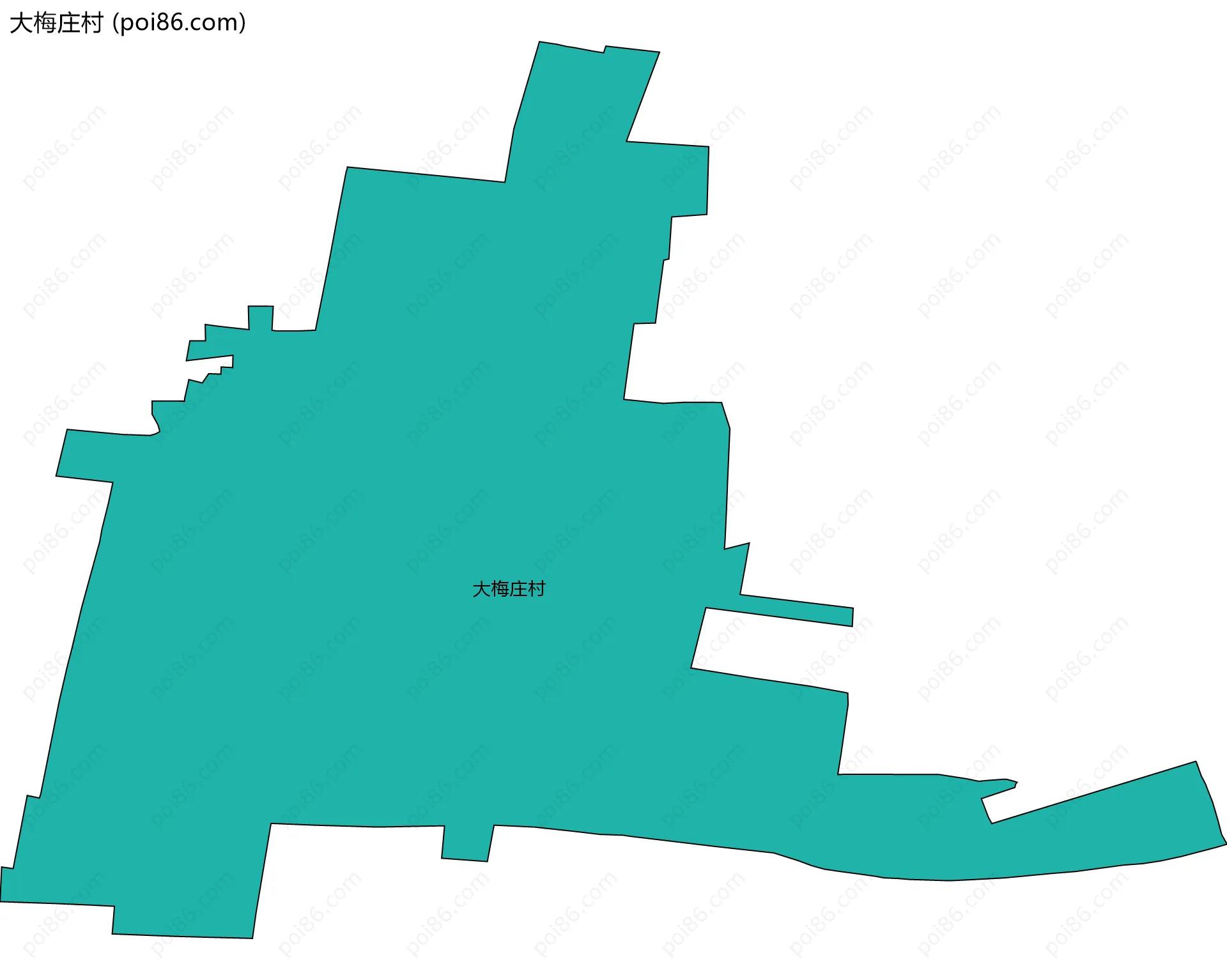 大梅庄村边界地图