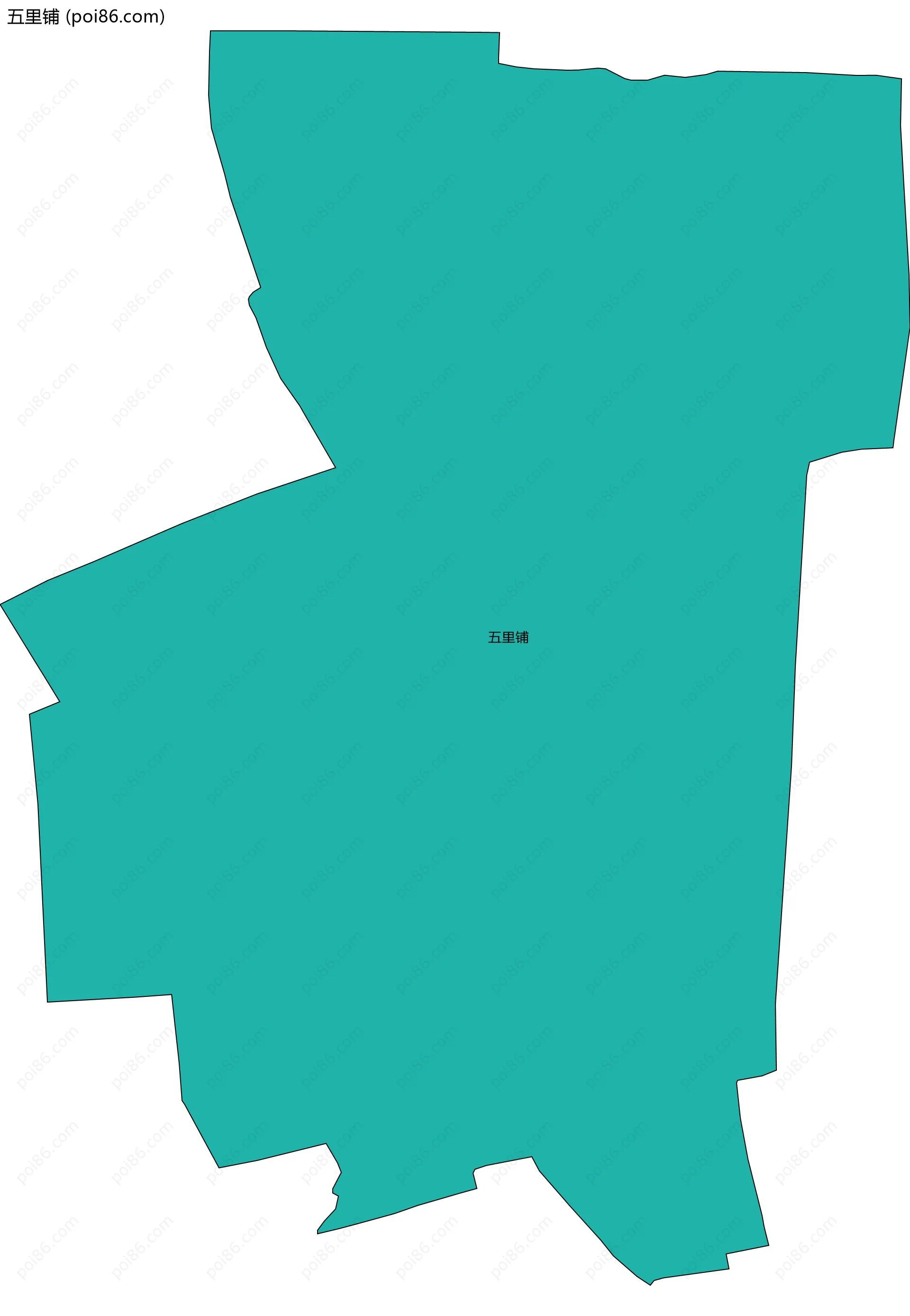 五里铺边界地图