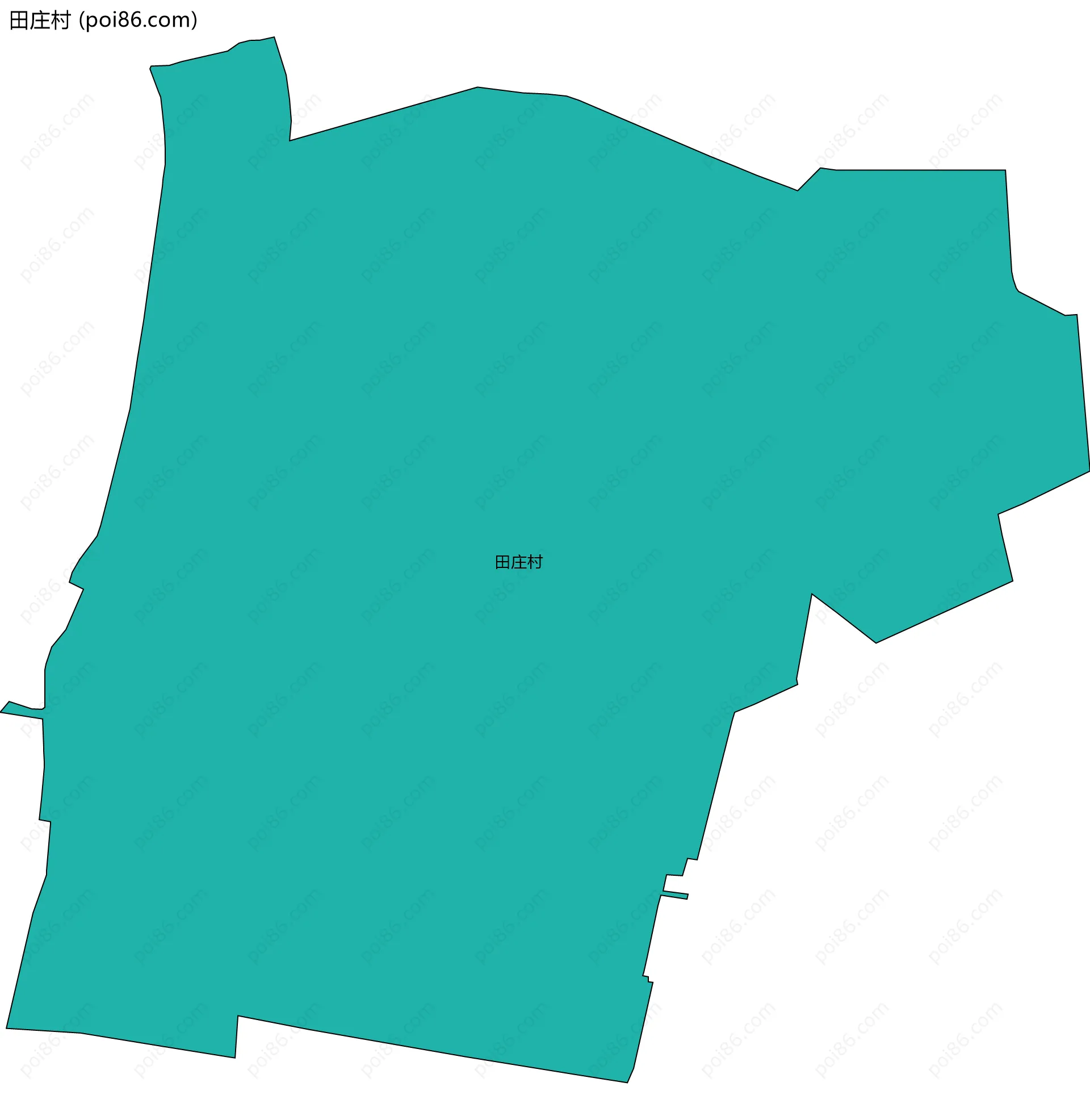 田庄村边界地图