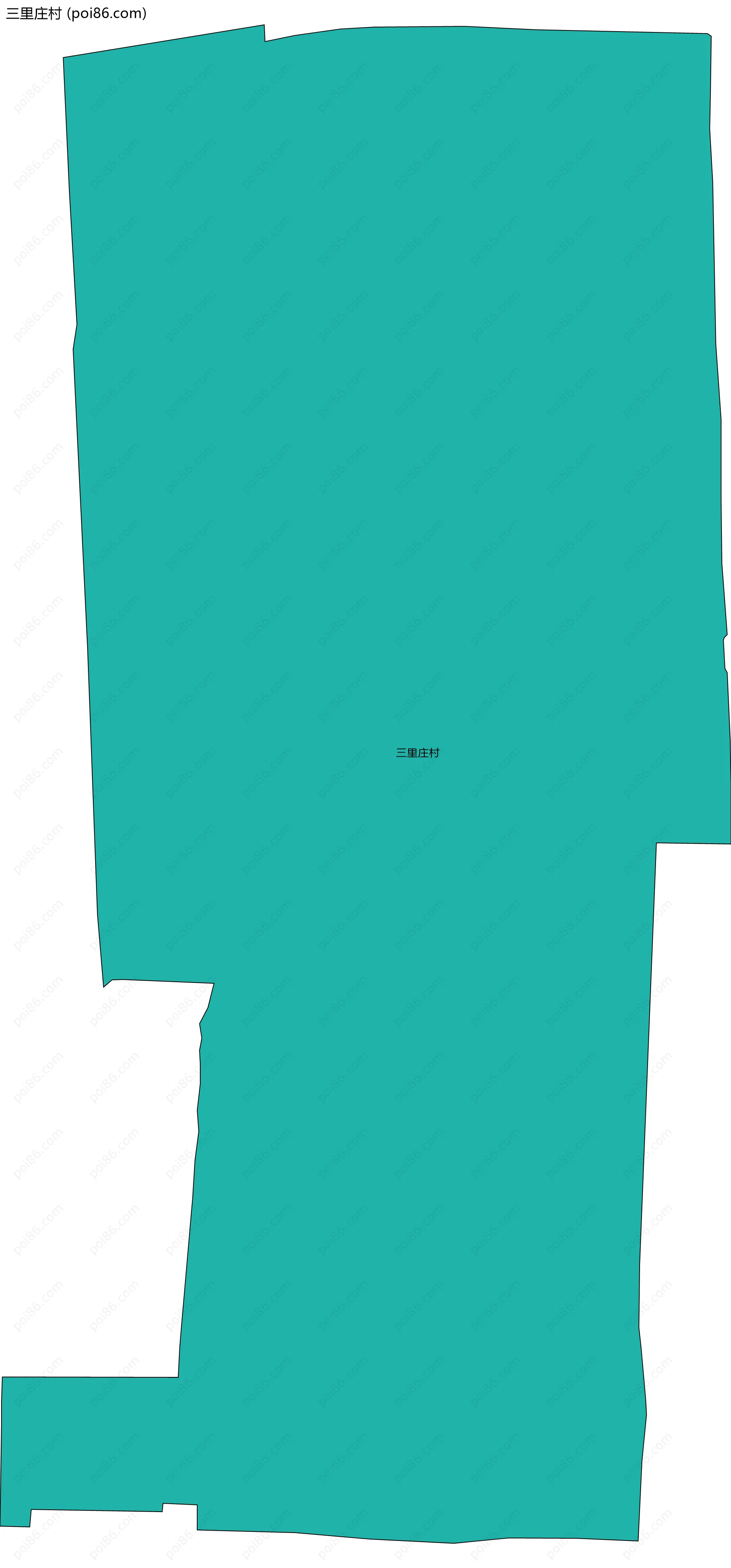 三里庄村边界地图