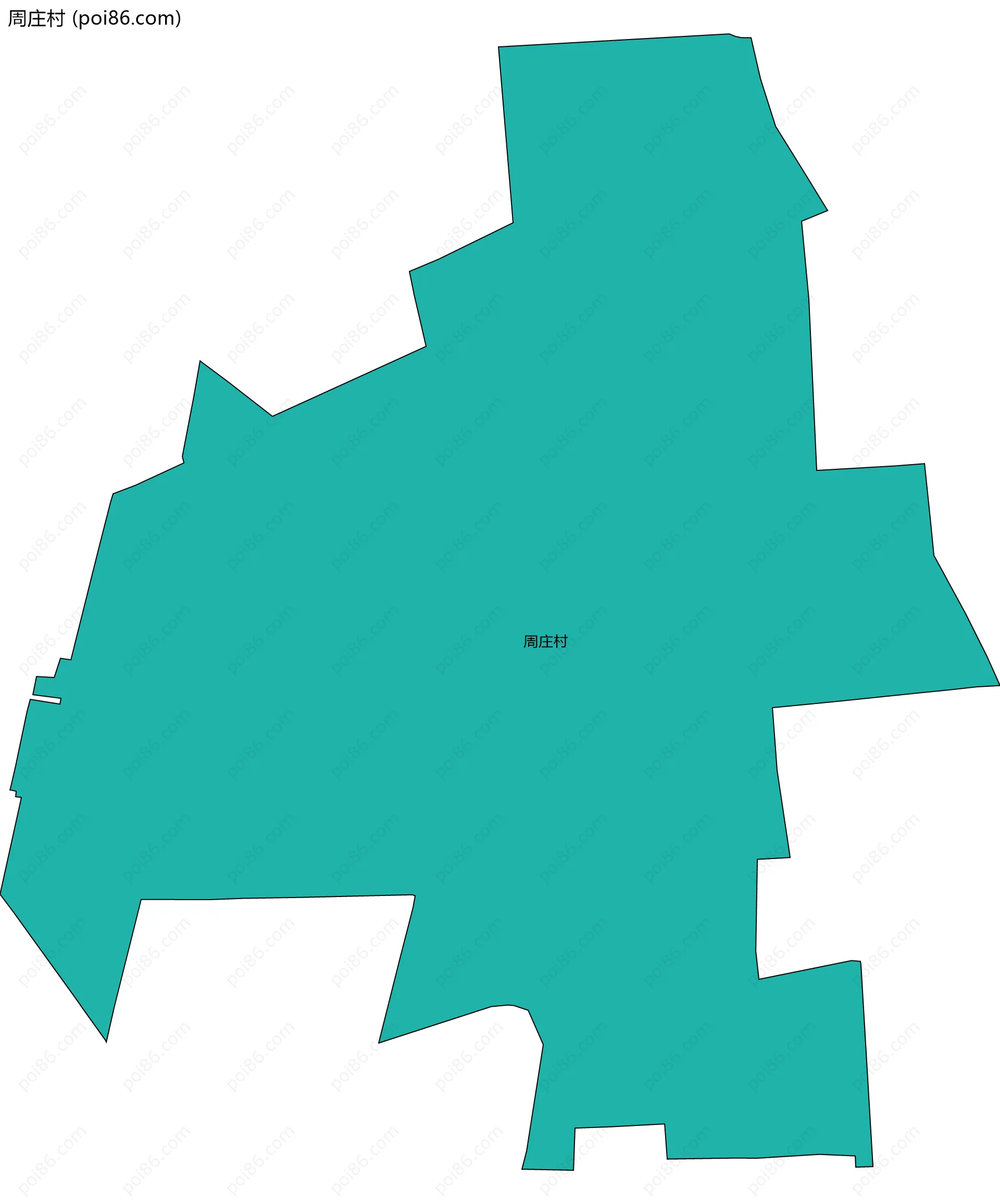 周庄村边界地图