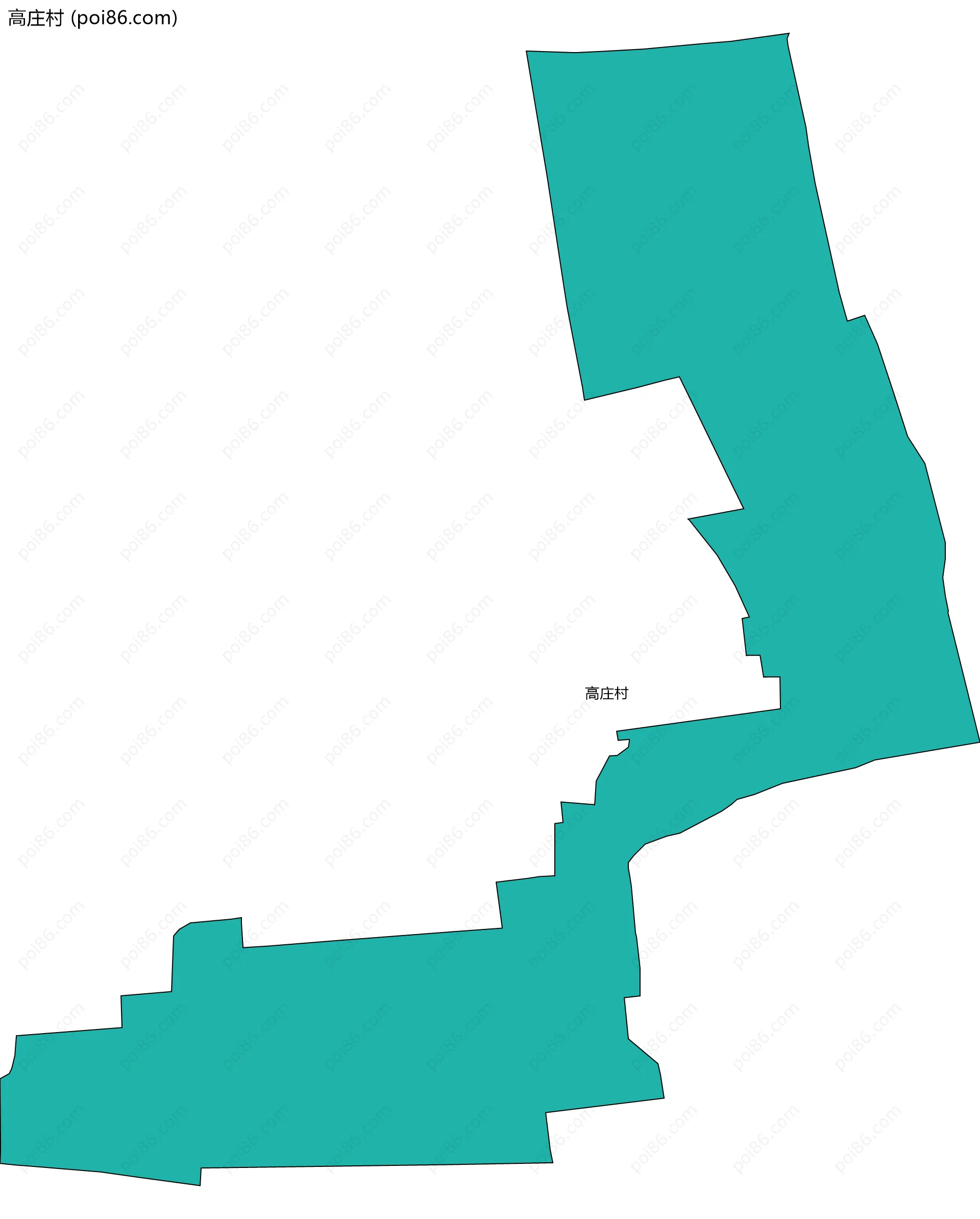 高庄村边界地图