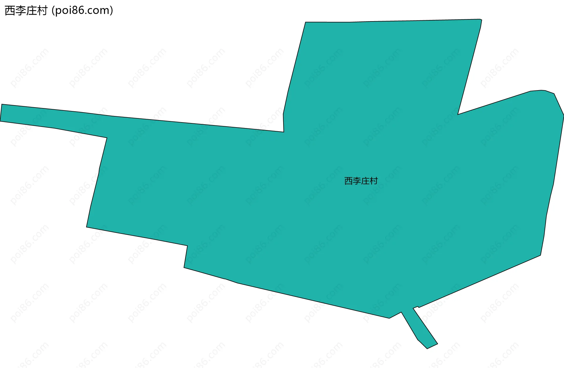 西李庄村边界地图