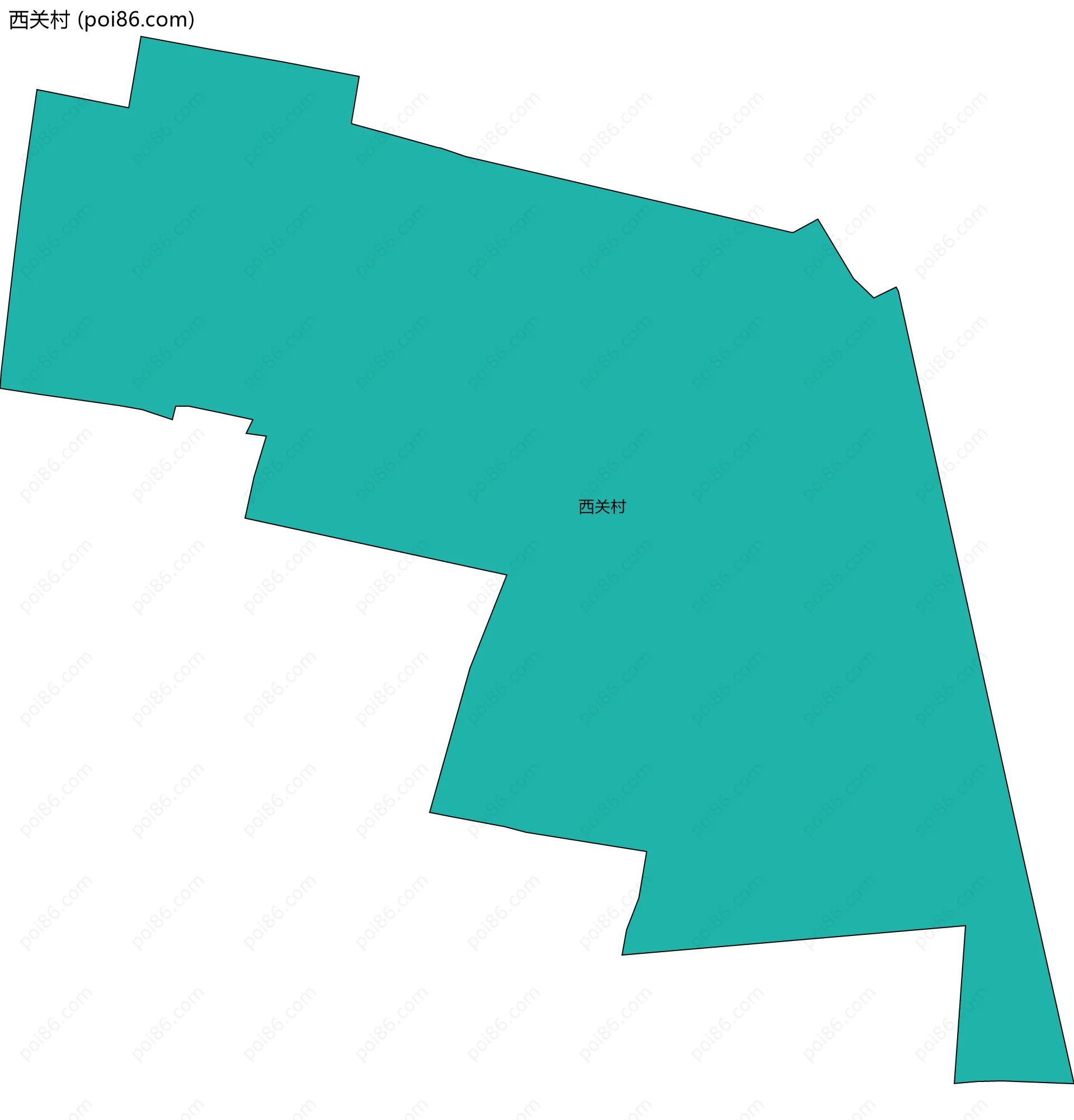 西关村边界地图