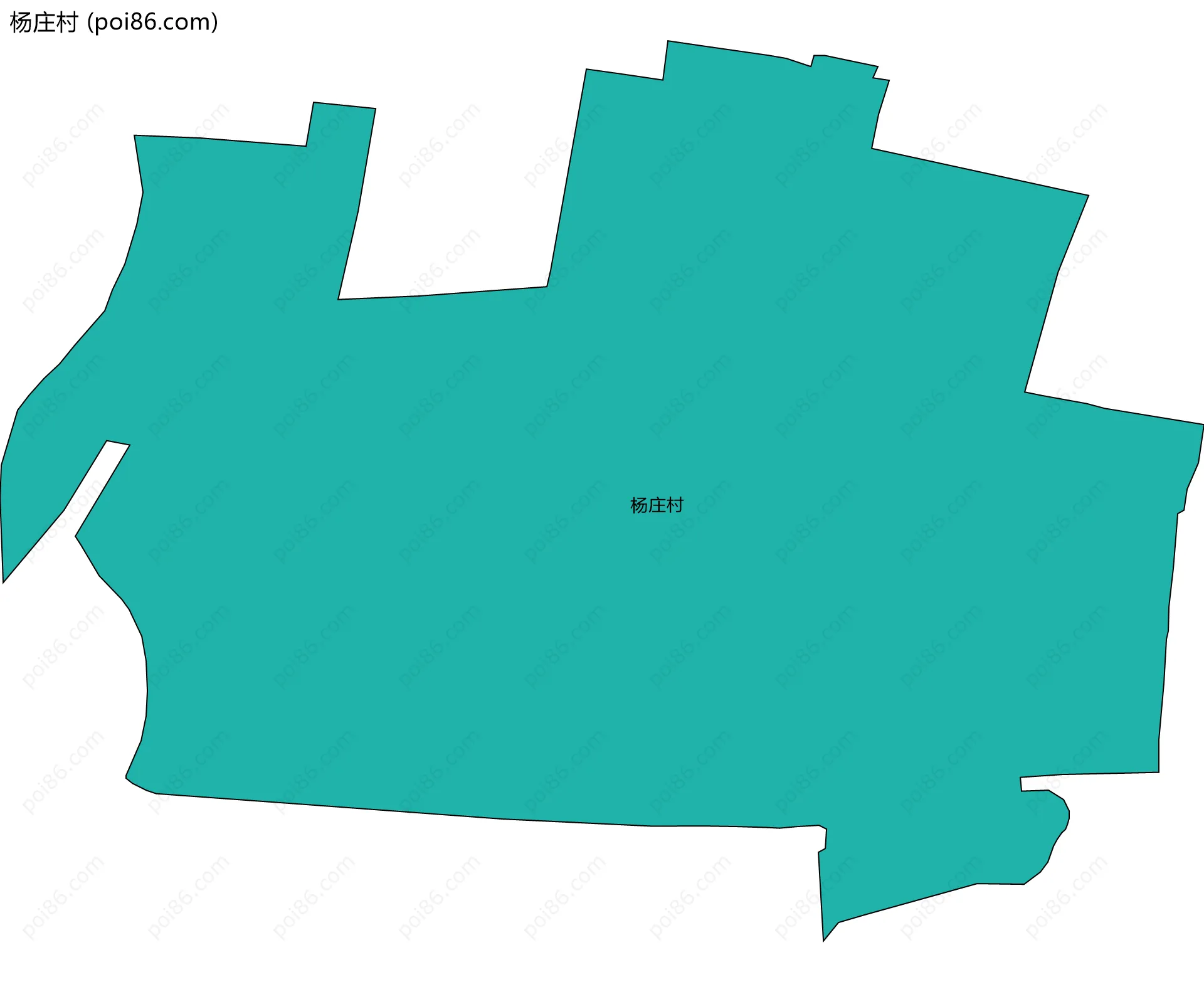 杨庄村边界地图