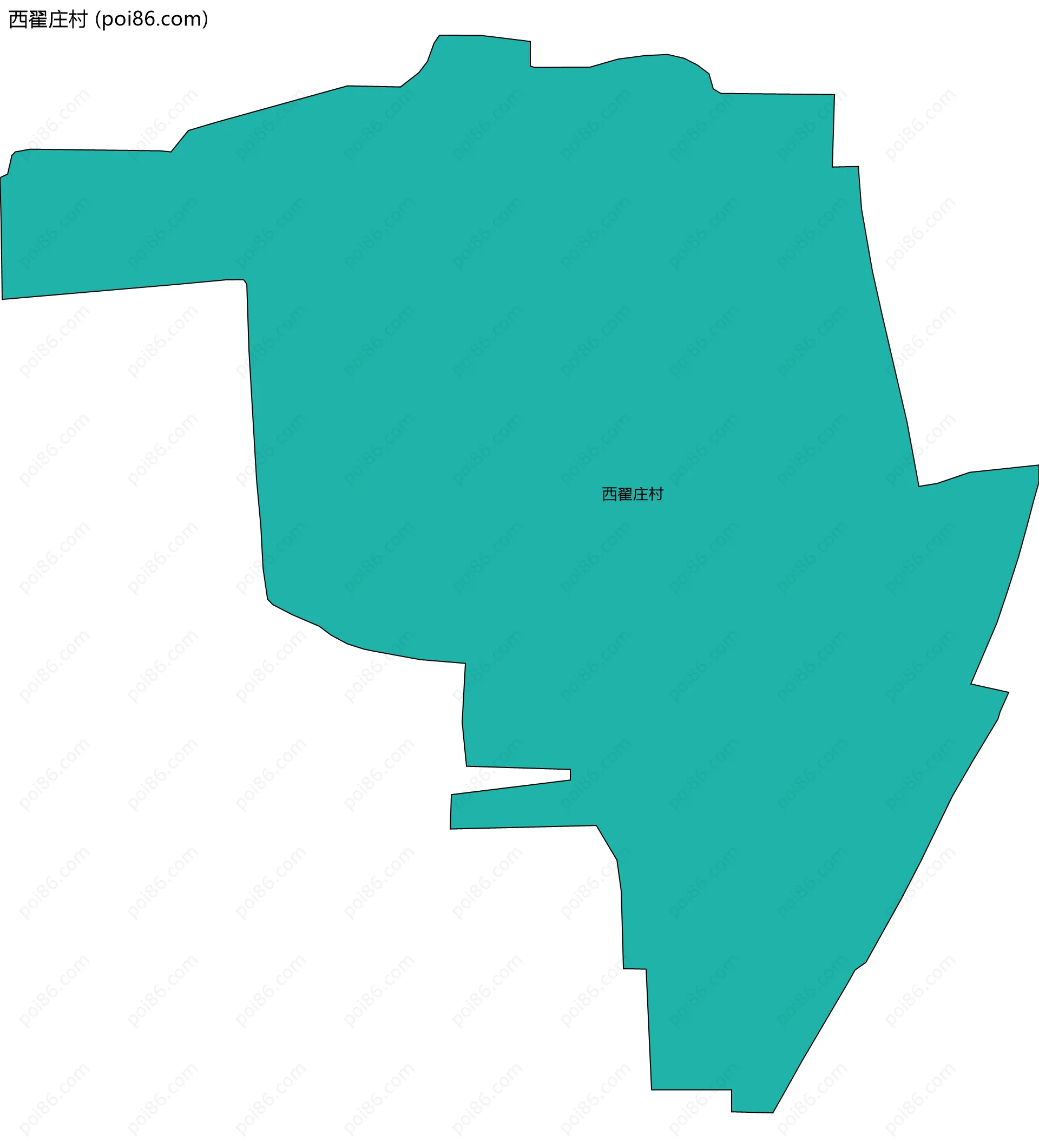 西翟庄村边界地图