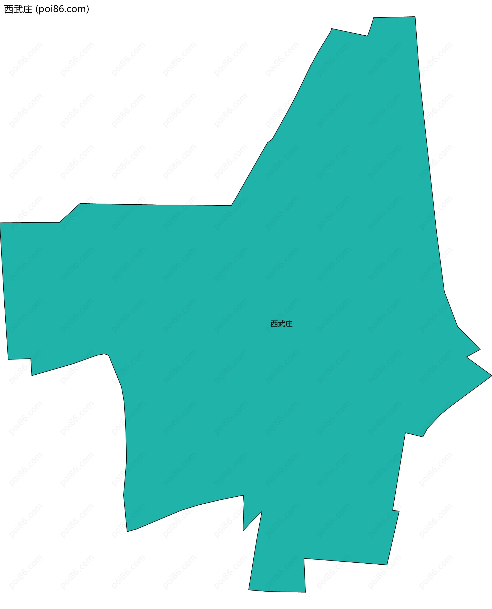 西武庄边界地图