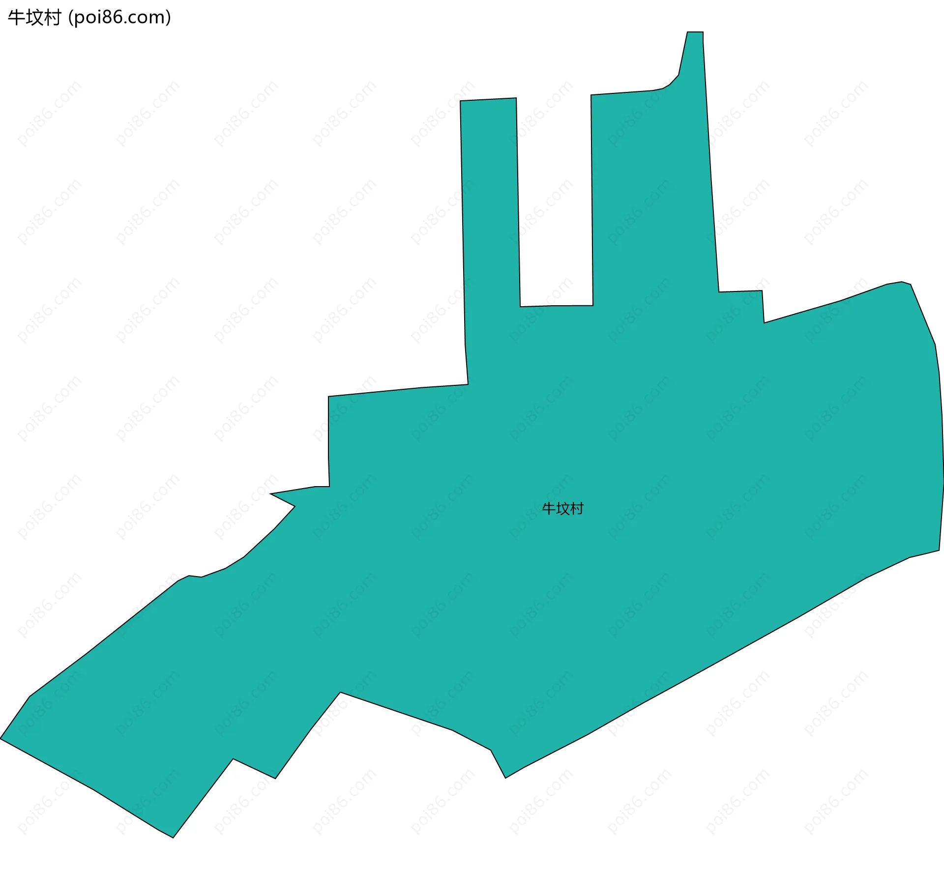 牛坟村边界地图