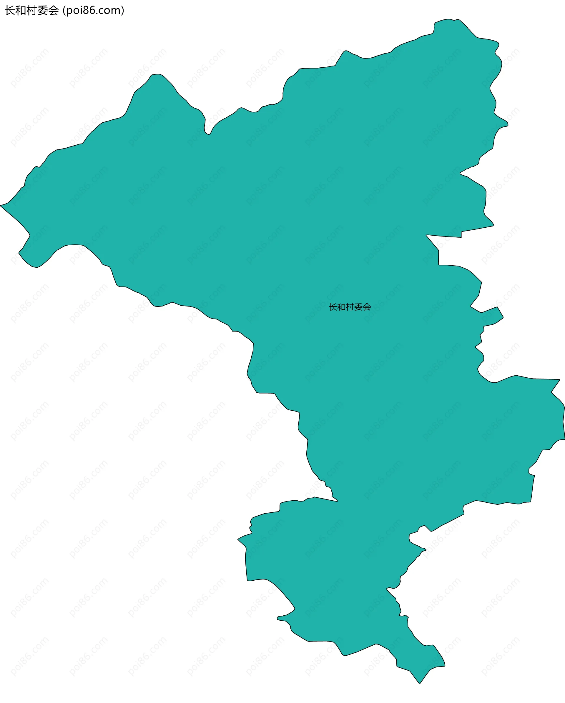 长和村委会边界地图