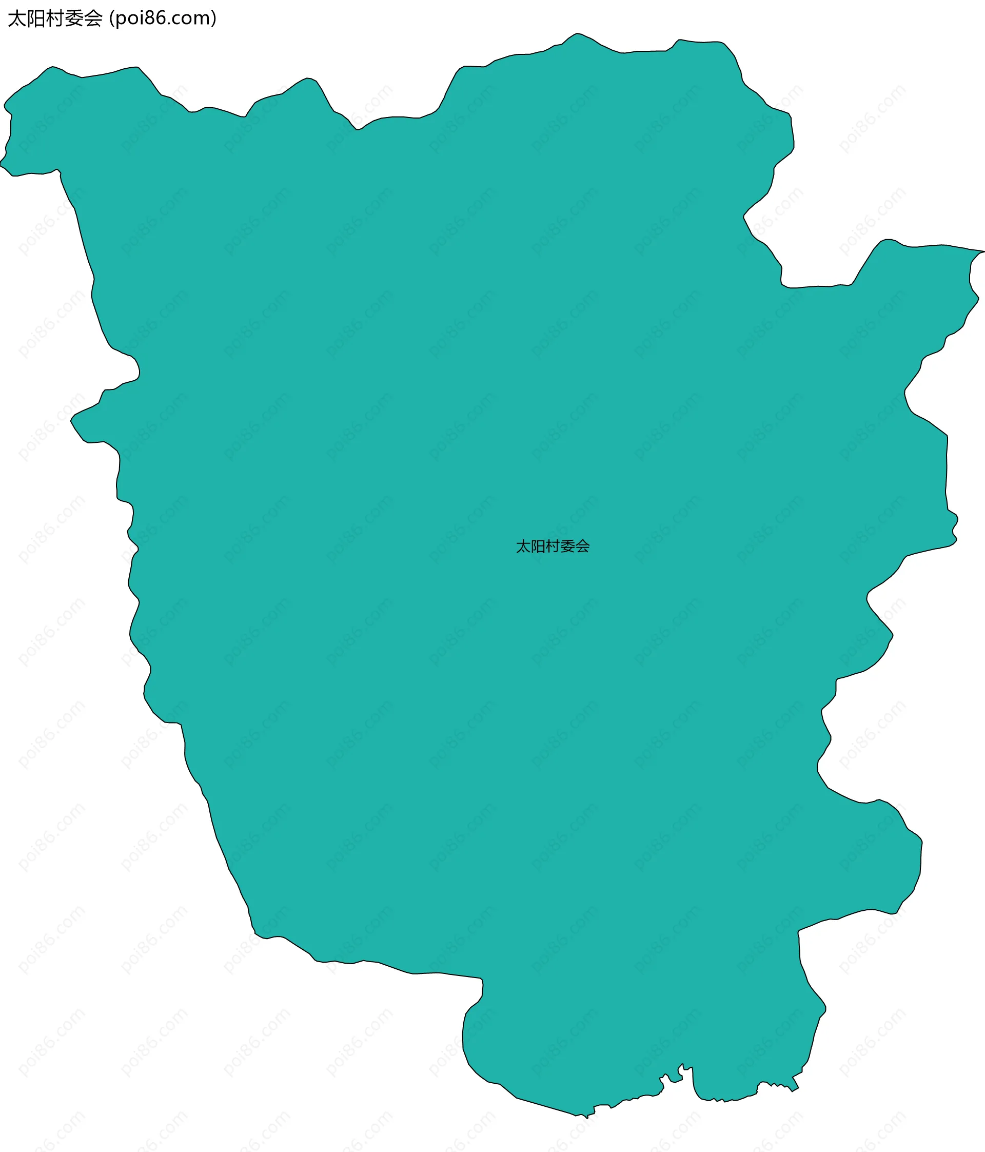 太阳村委会边界地图