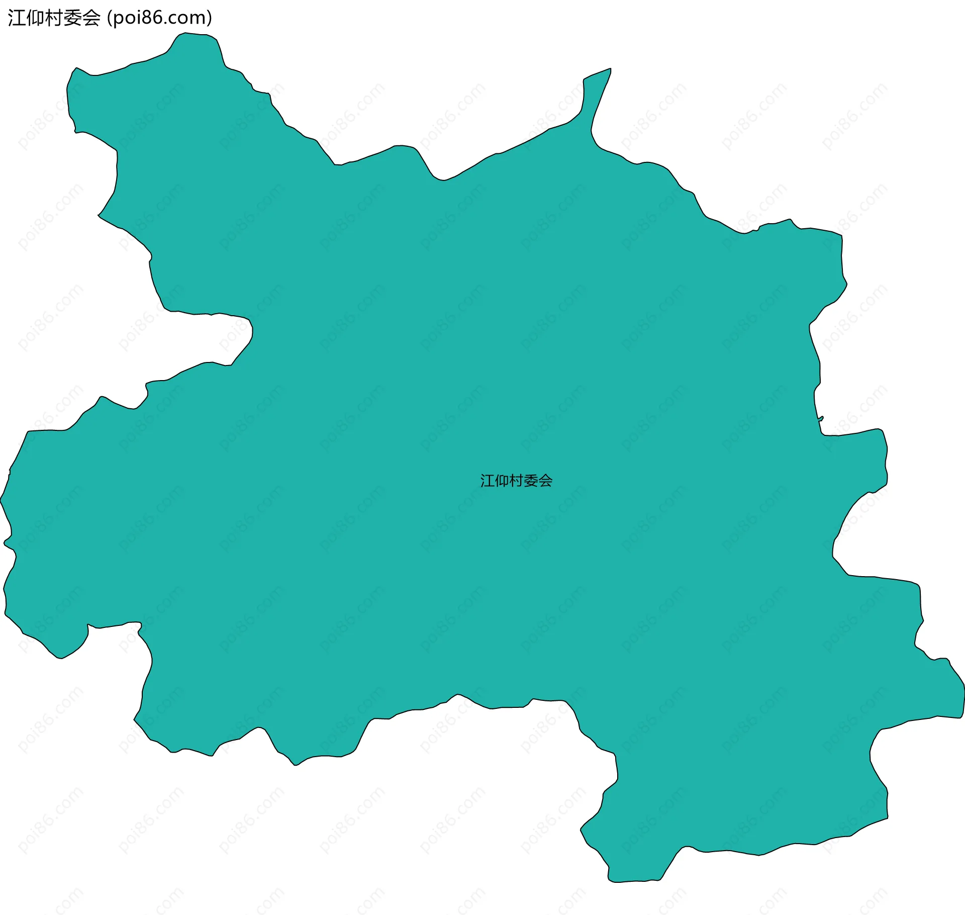 江仰村委会边界地图