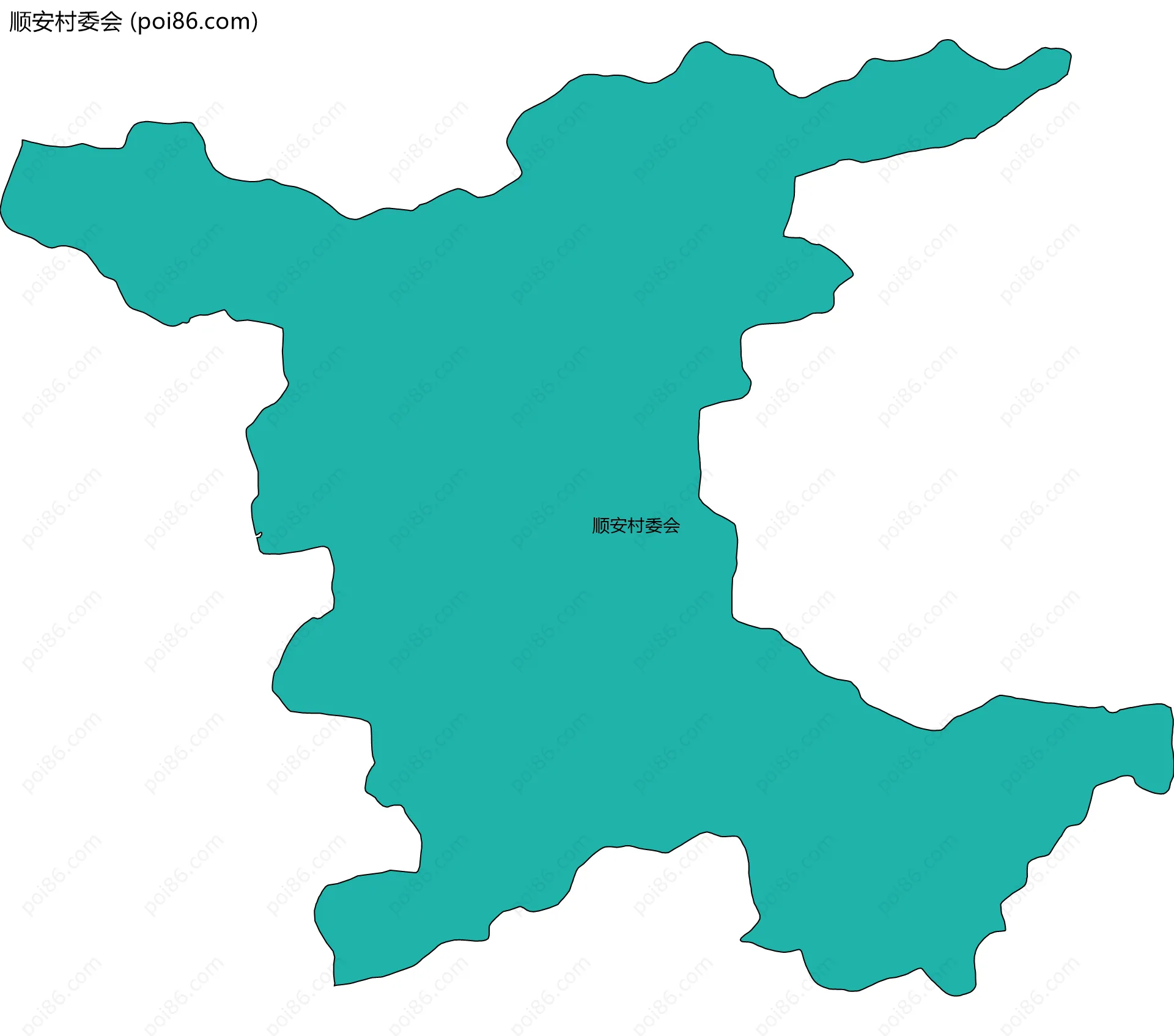 顺安村委会边界地图