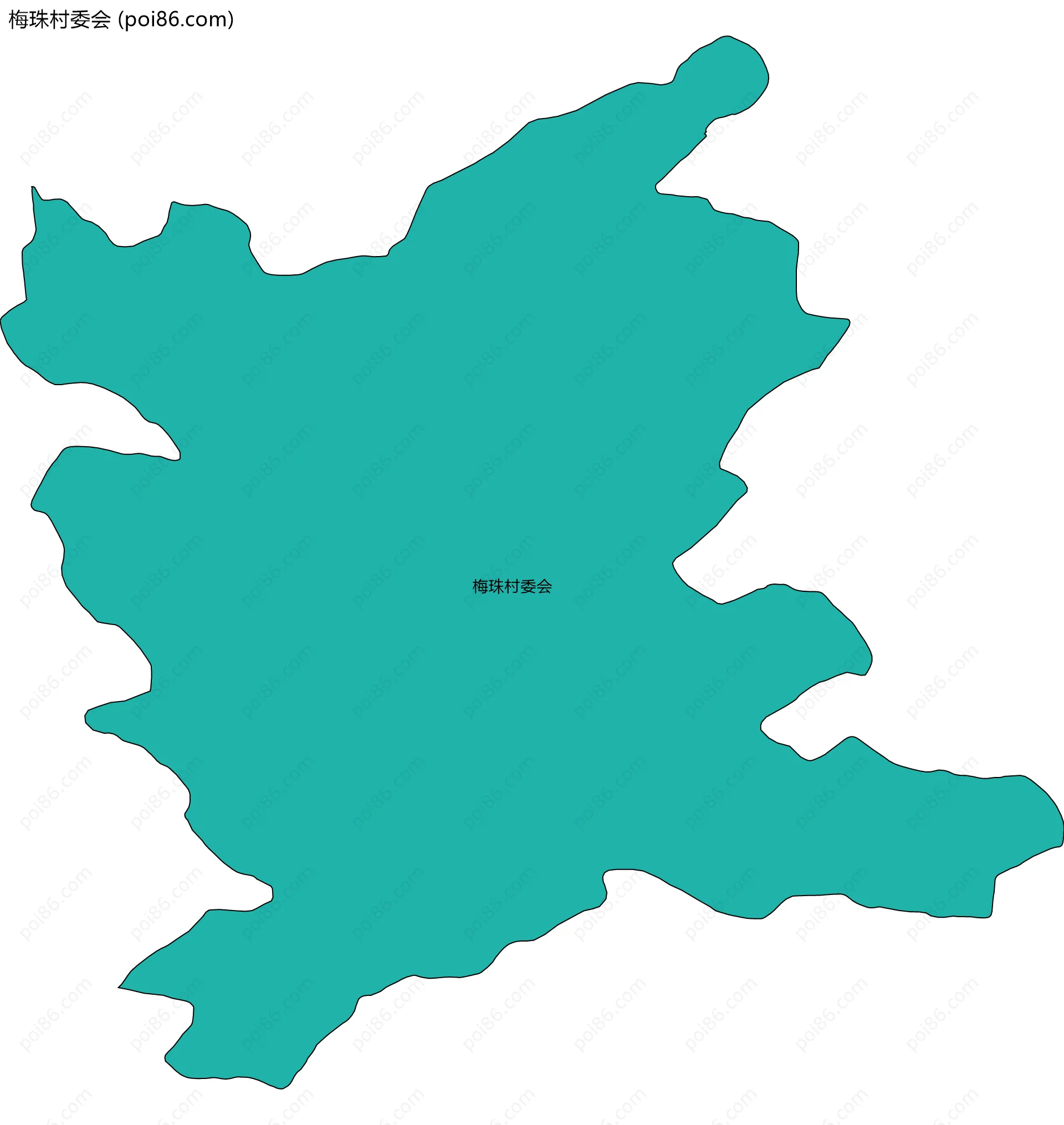 梅珠村委会边界地图