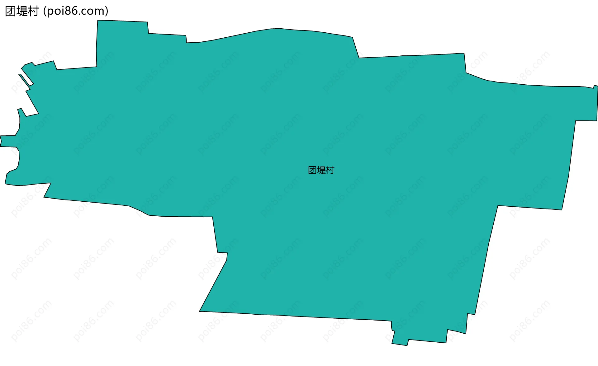 团堤村边界地图