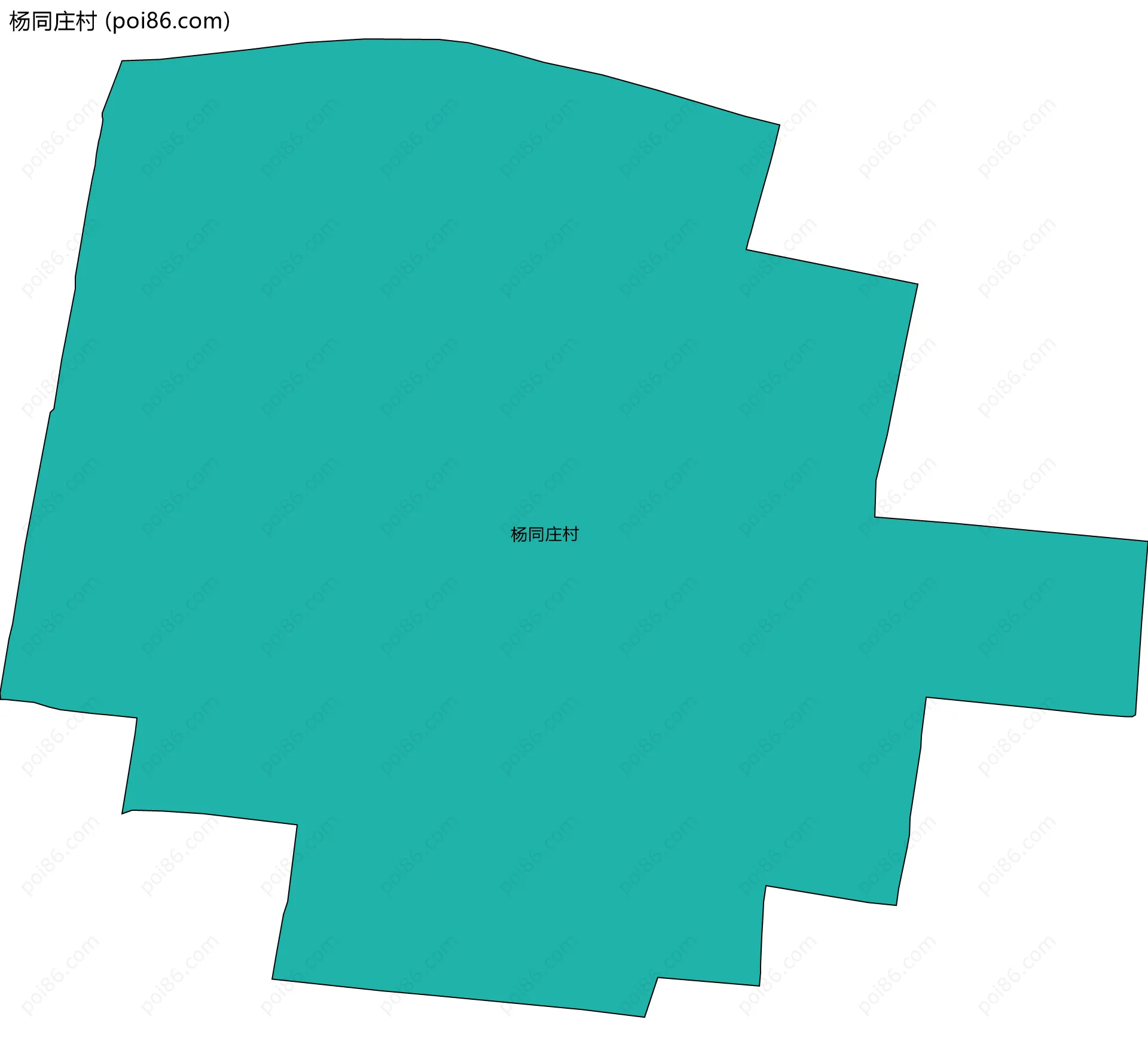 杨同庄村边界地图