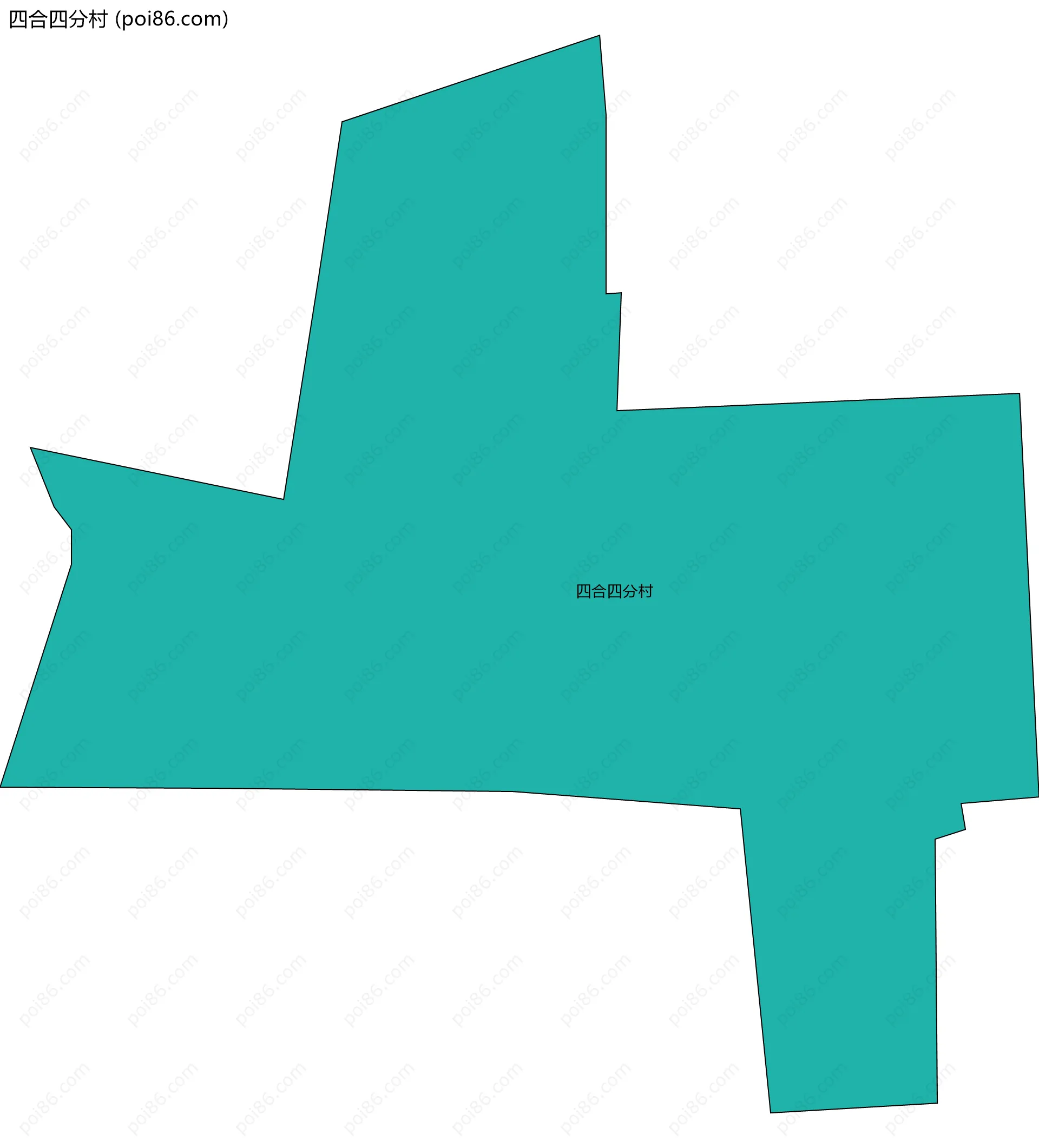 四合四分村边界地图