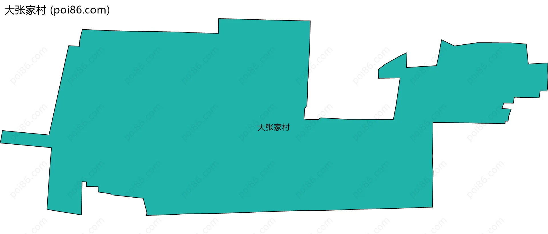 大张家村边界地图