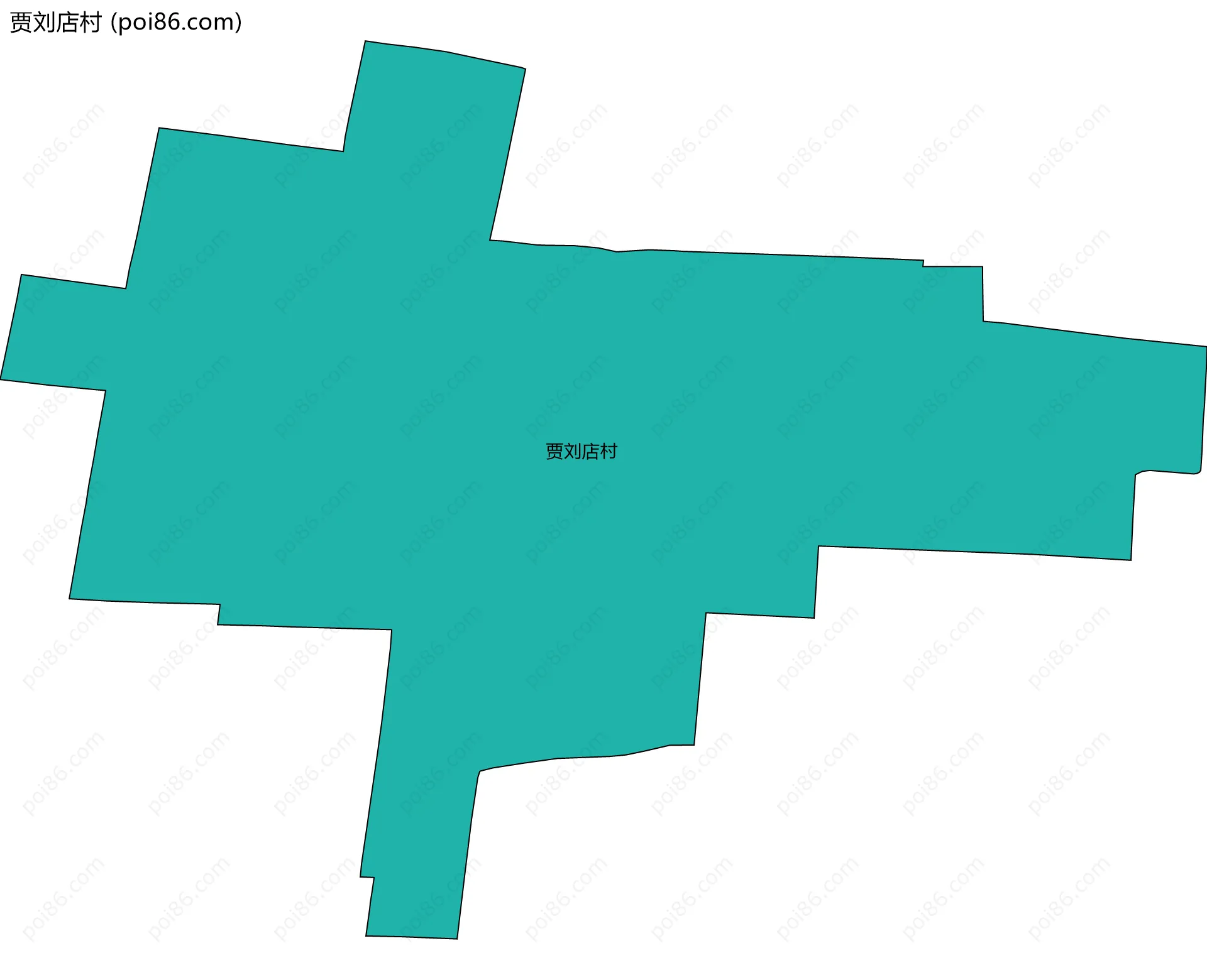 贾刘店村边界地图