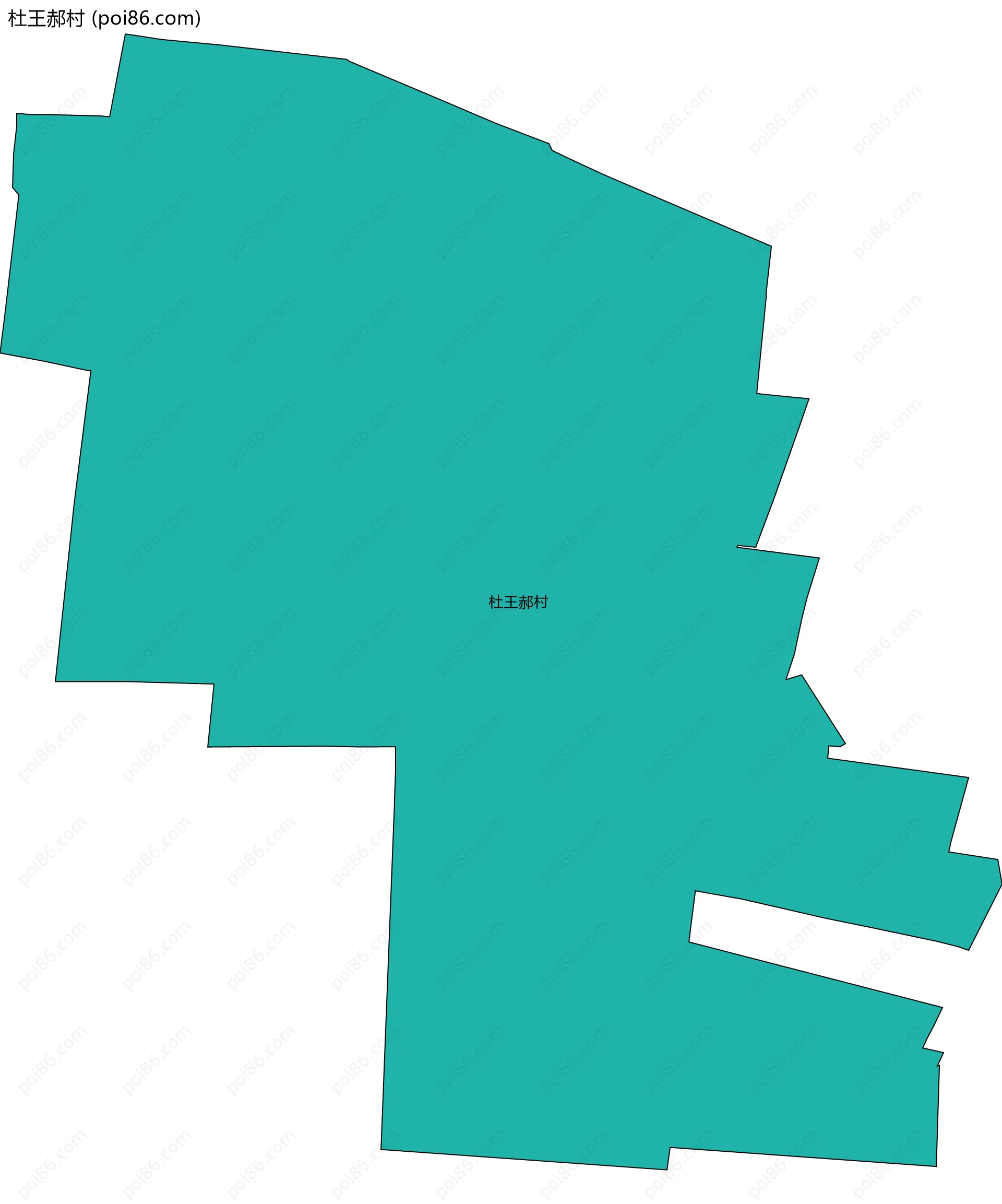 杜王郝村边界地图