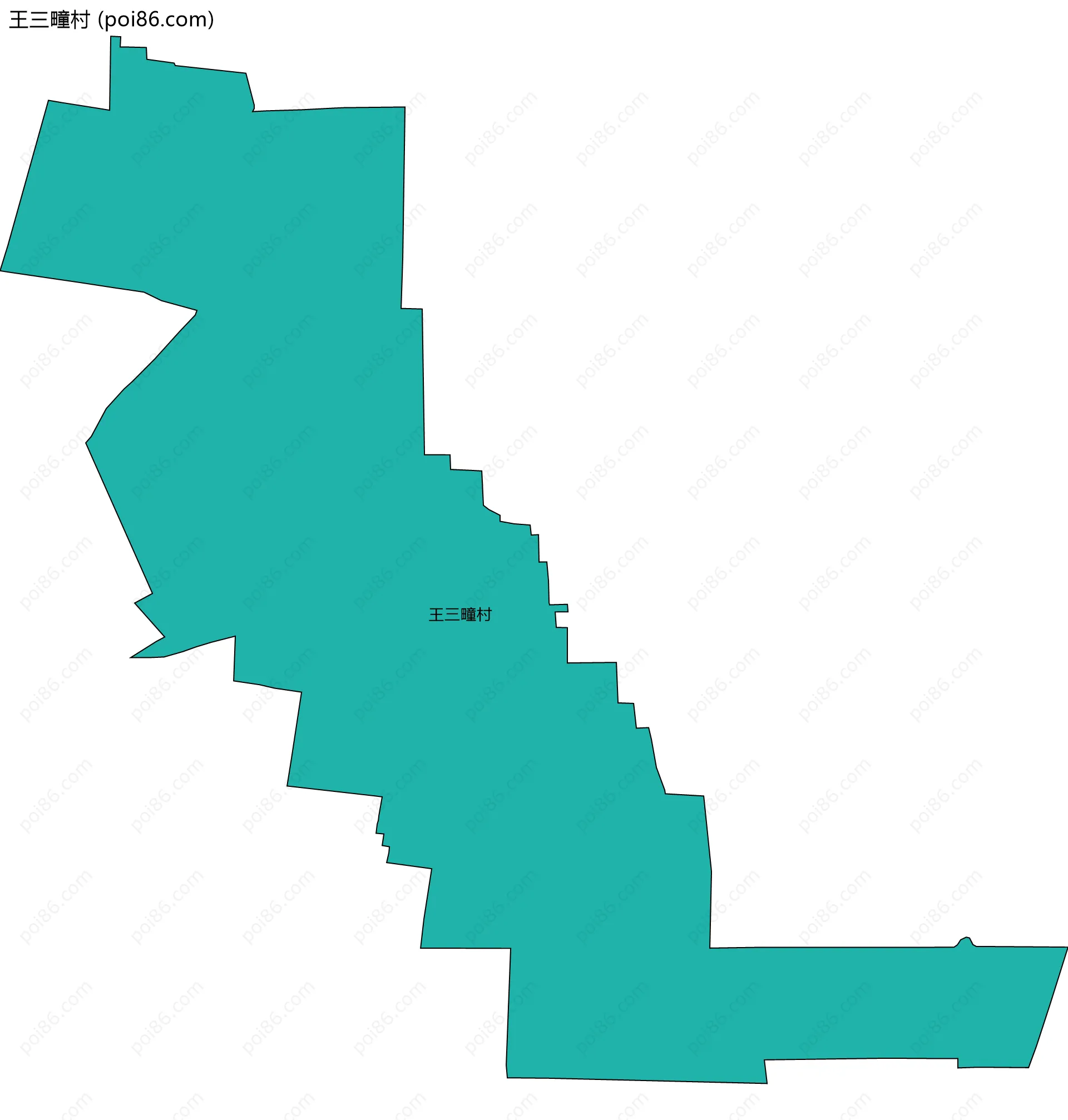 王三疃村边界地图