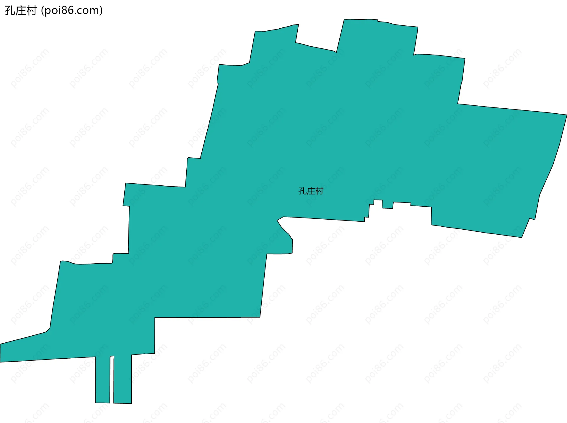 孔庄村边界地图