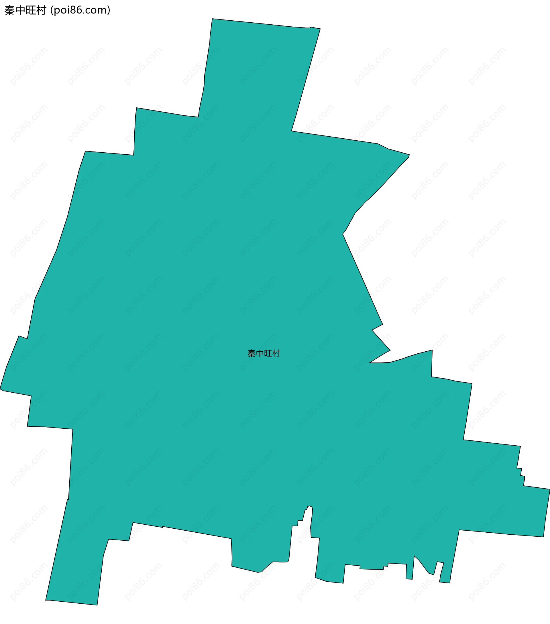 秦中旺村边界地图