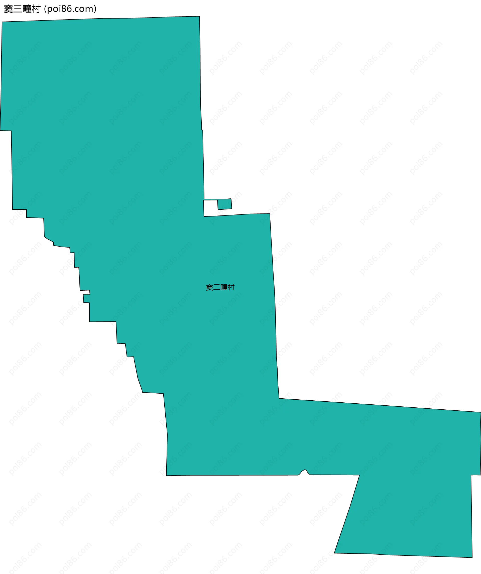 窦三疃村边界地图