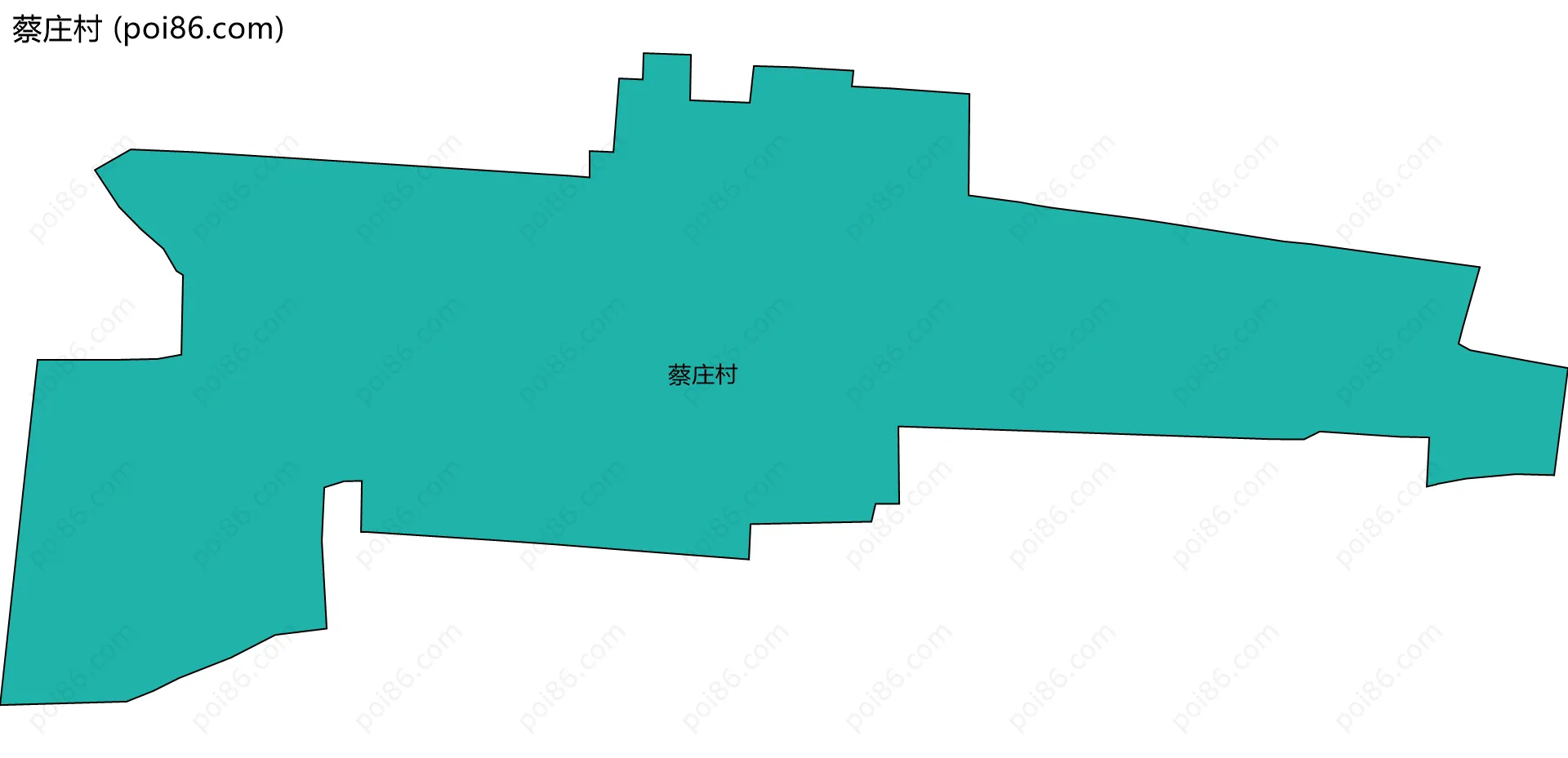 蔡庄村边界地图