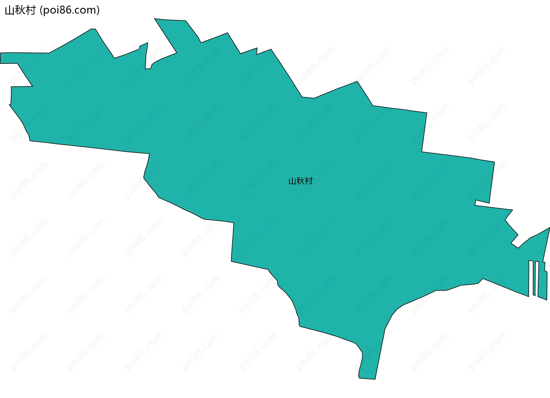 山秋村边界地图
