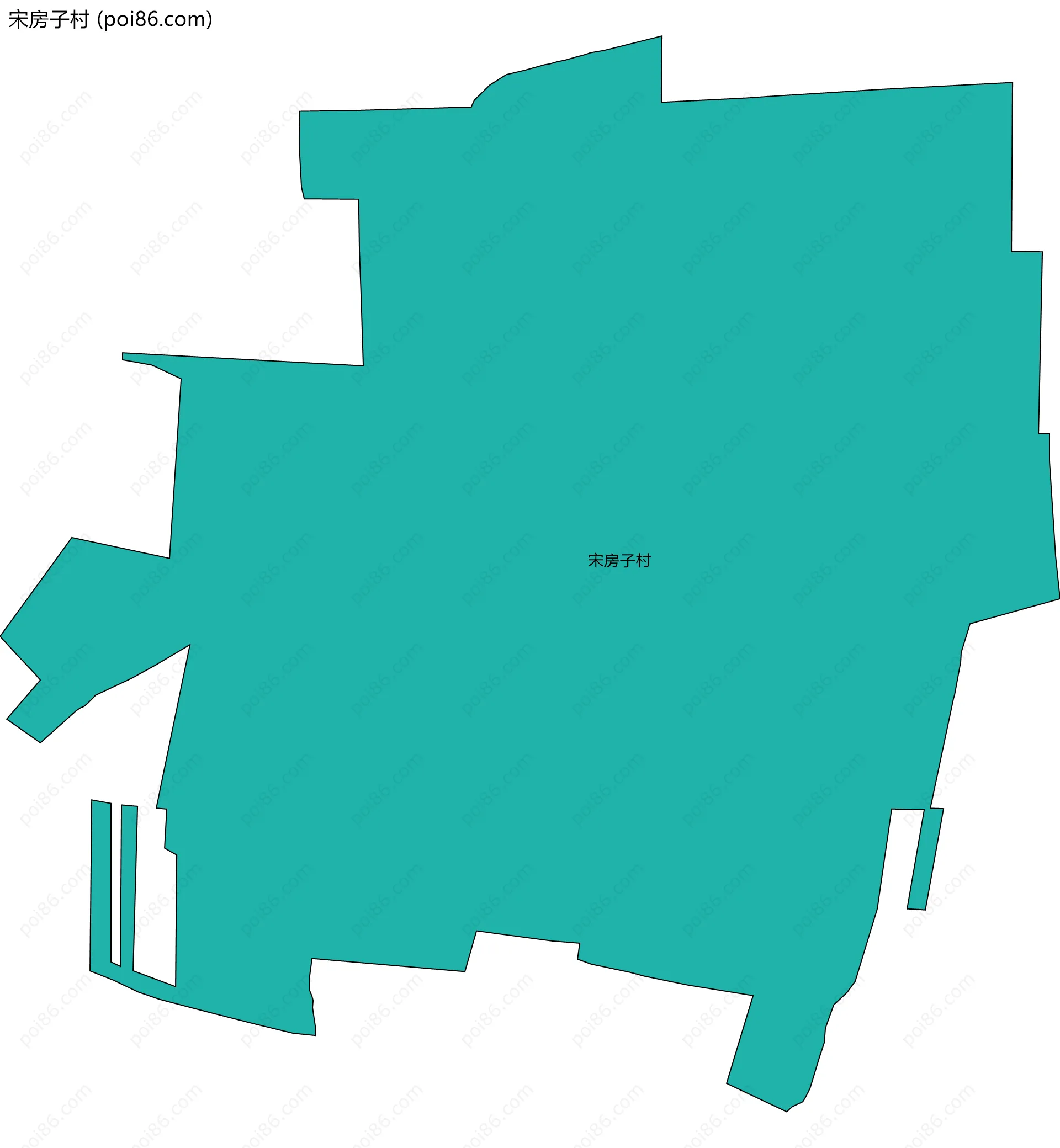 宋房子村边界地图