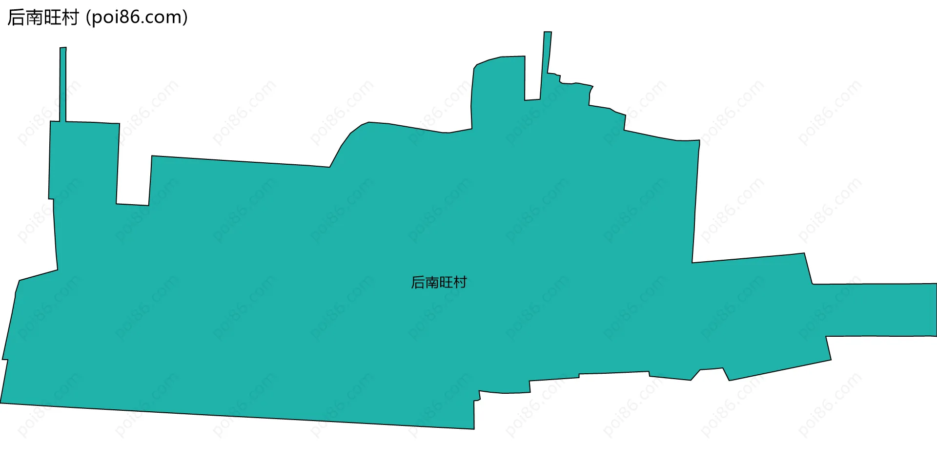 后南旺村边界地图