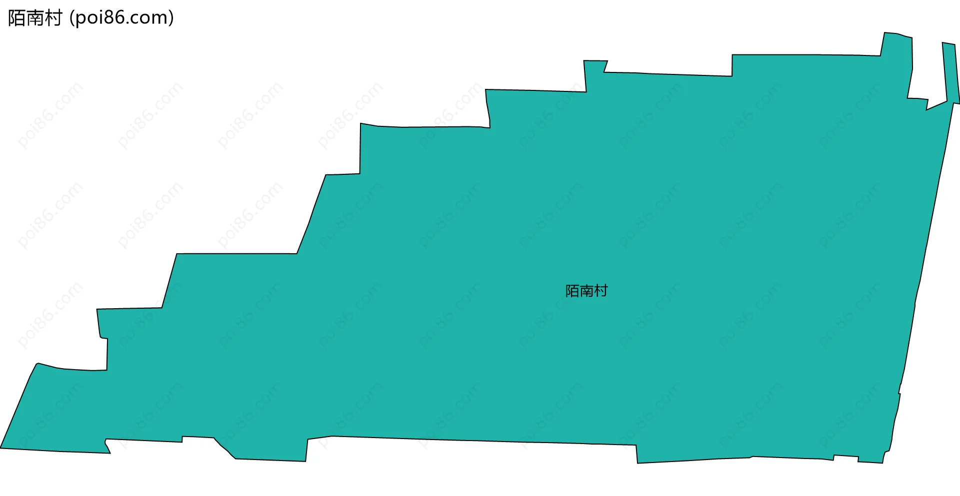 陌南村边界地图