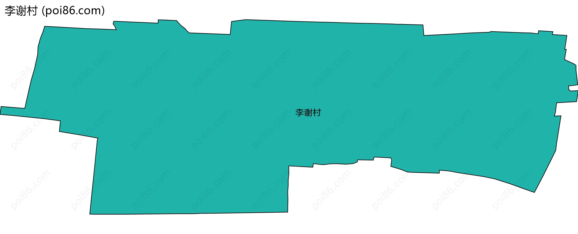 李谢村边界地图