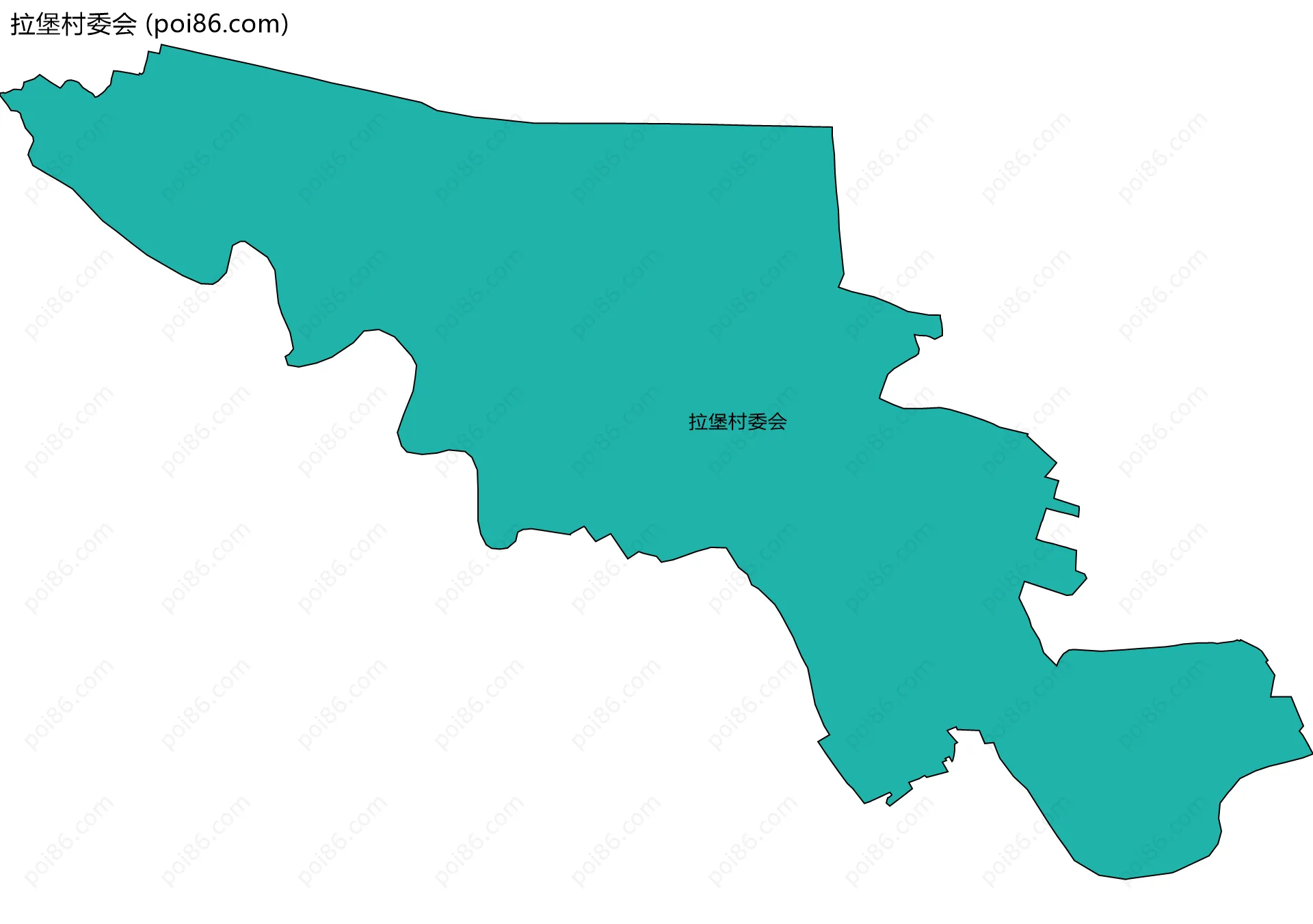 拉堡村委会边界地图