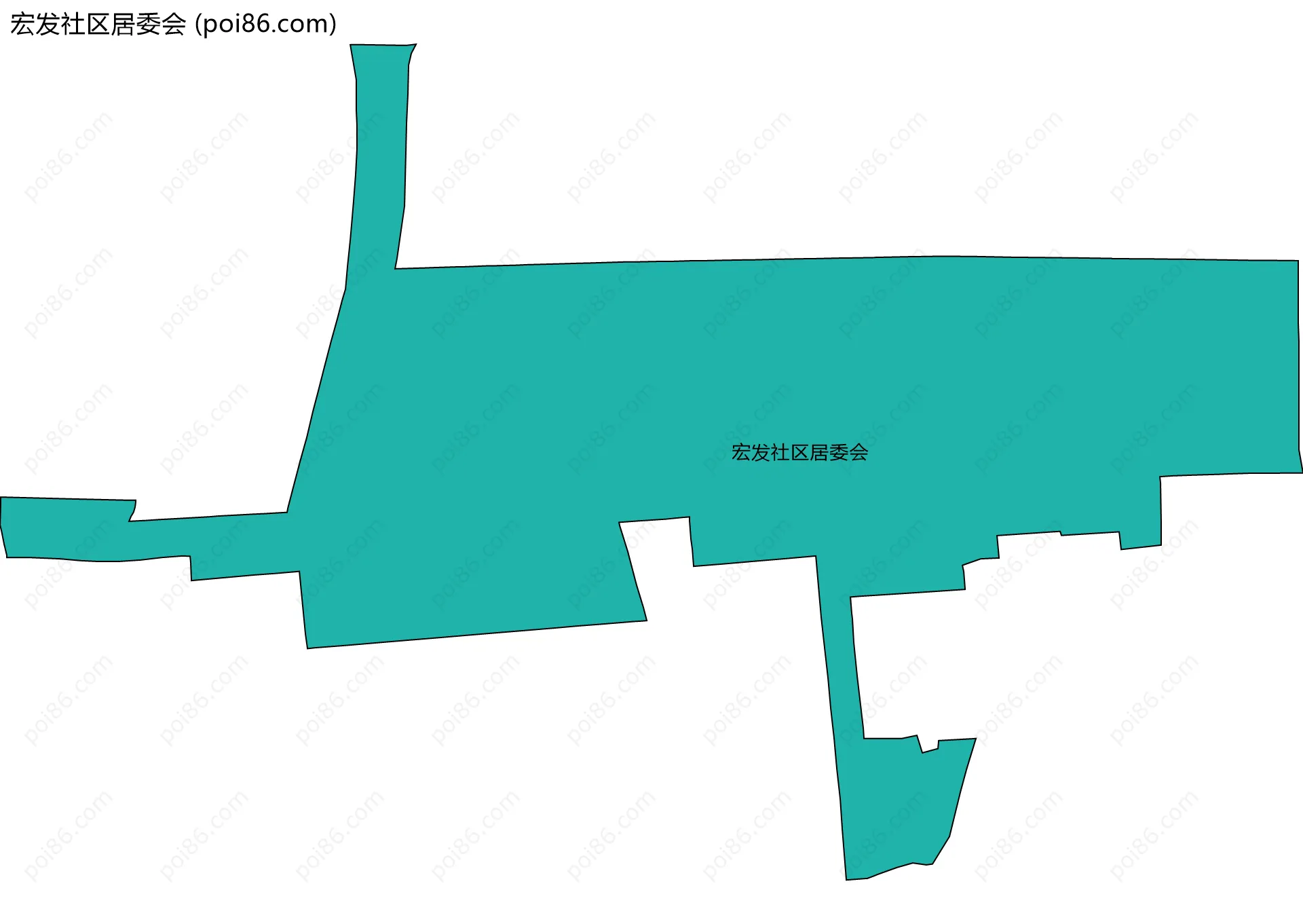 宏发社区居委会边界地图