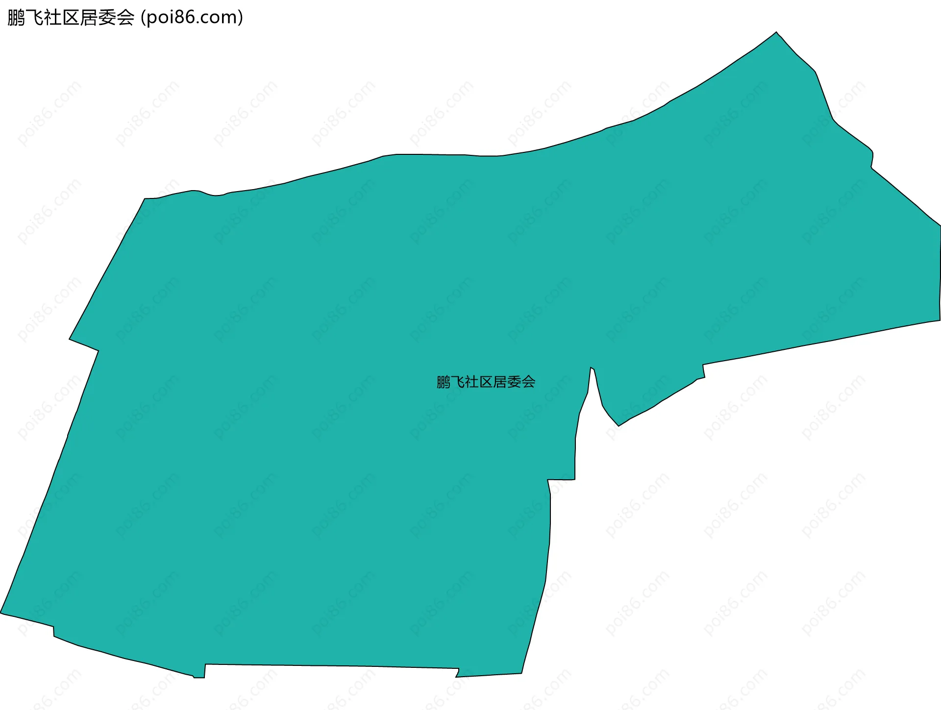 鹏飞社区居委会边界地图