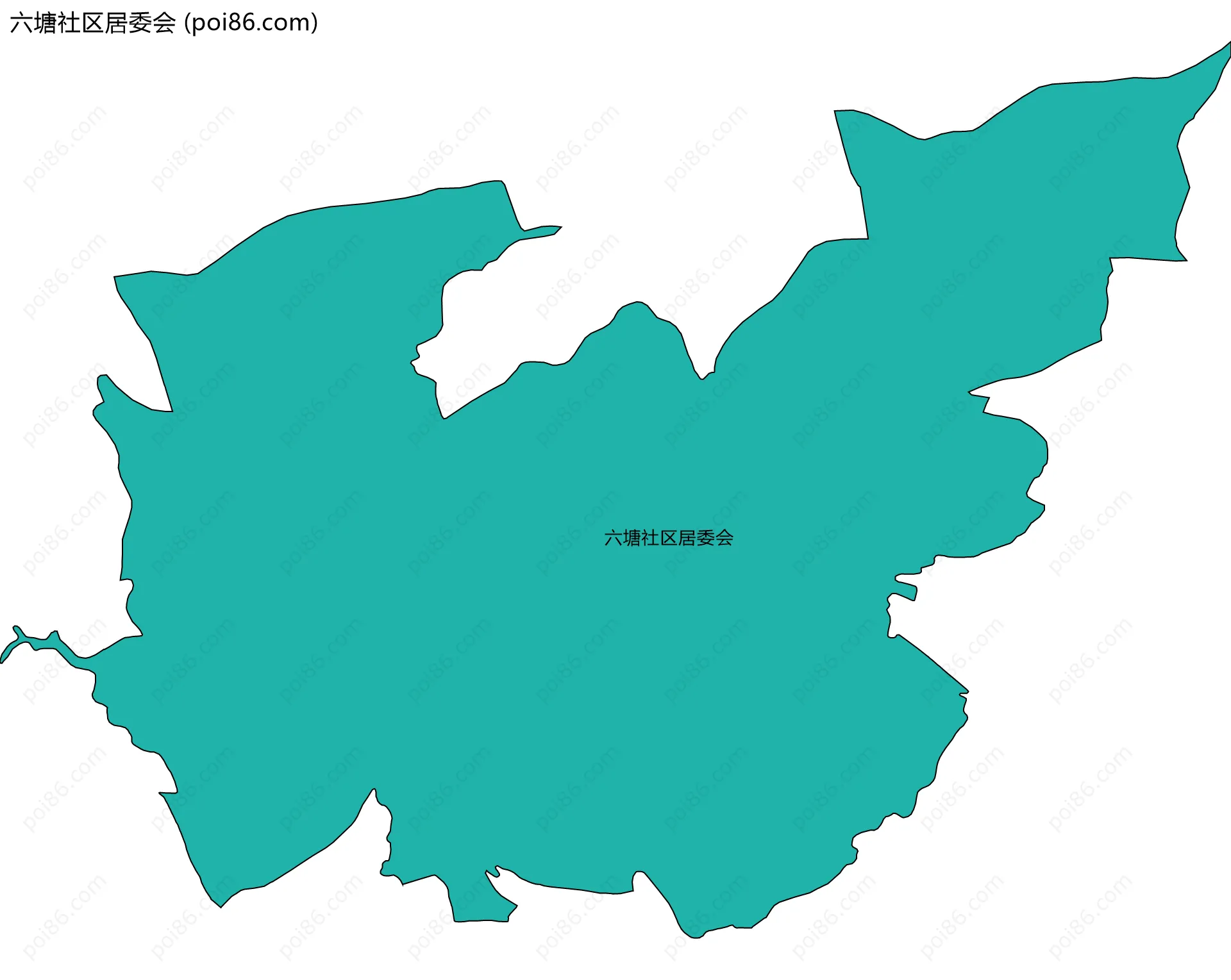 六塘社区居委会边界地图