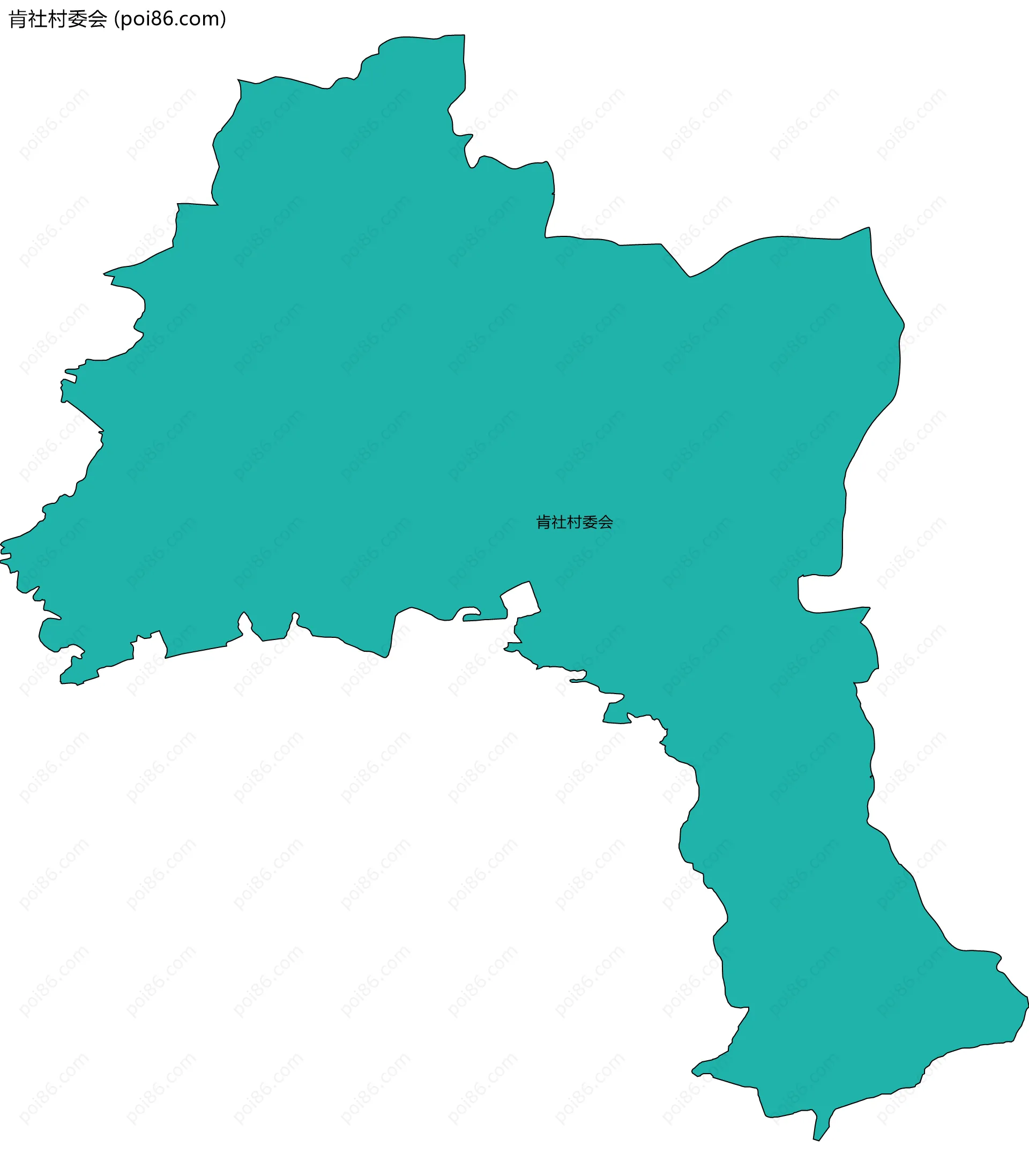 肯社村委会边界地图