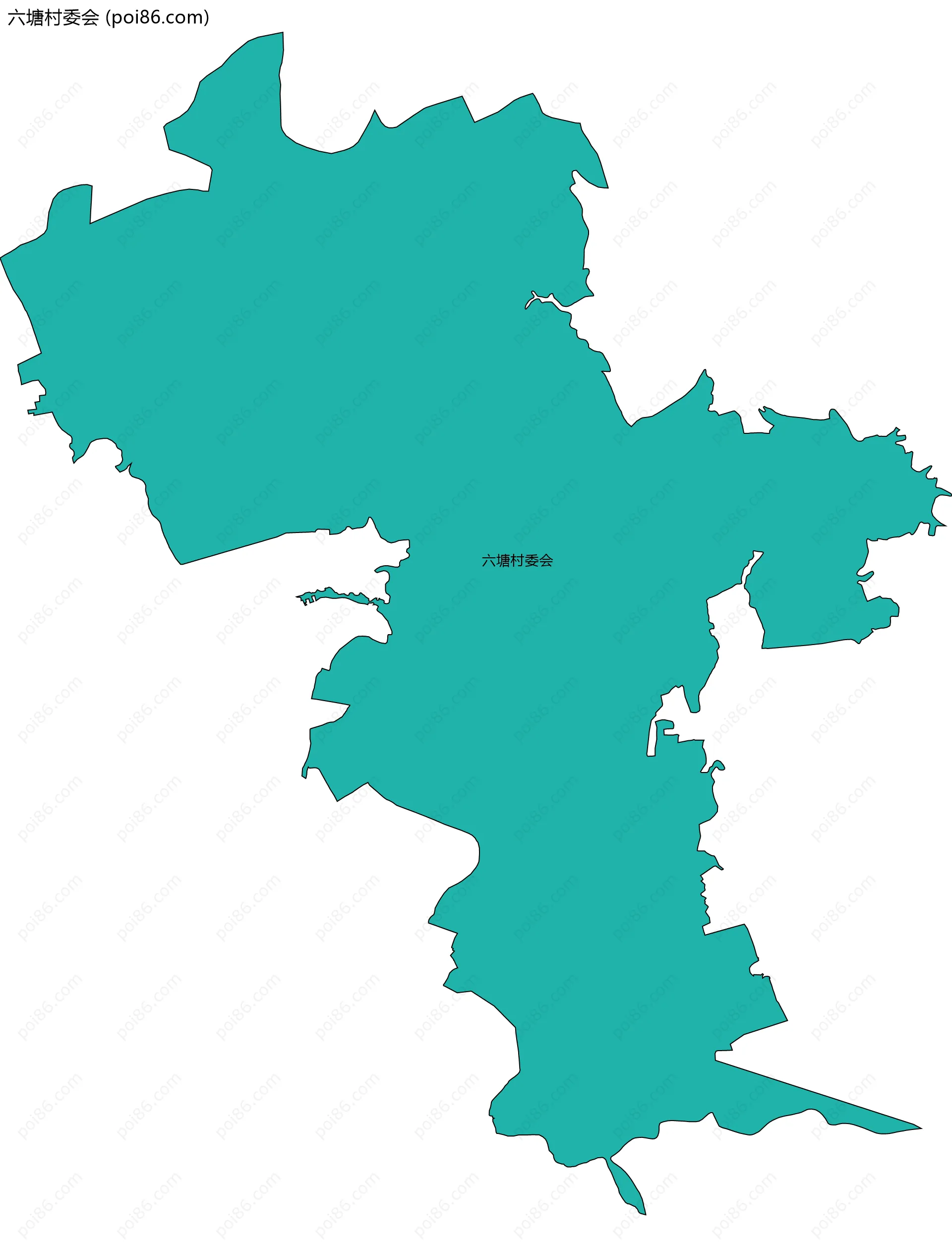 六塘村委会边界地图