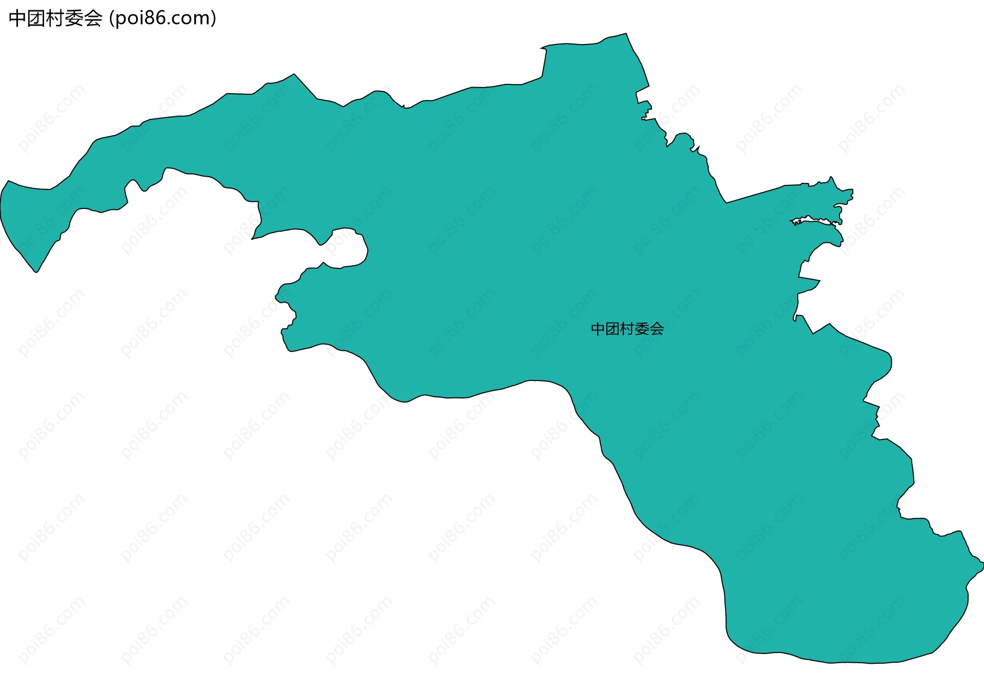 中团村委会边界地图