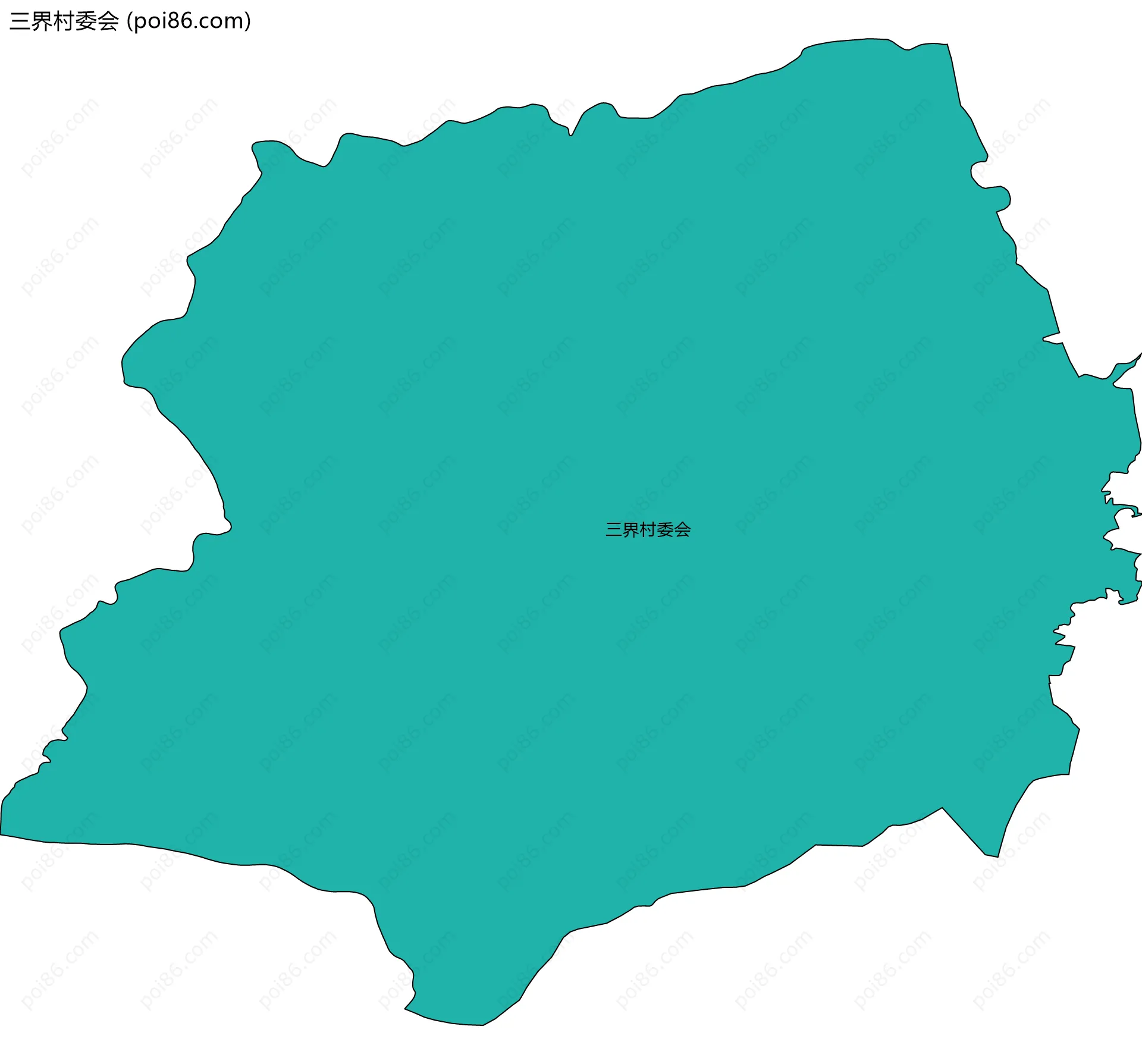 三界村委会边界地图