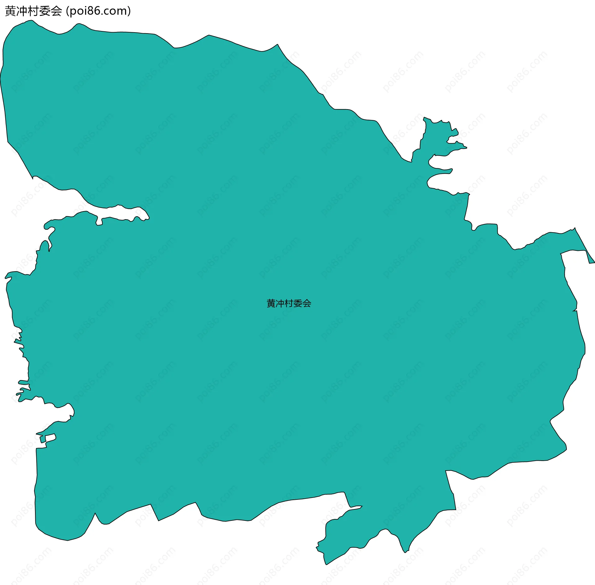 黄冲村委会边界地图