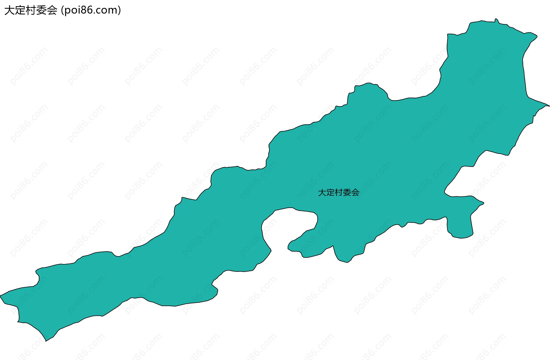 大定村委会边界地图